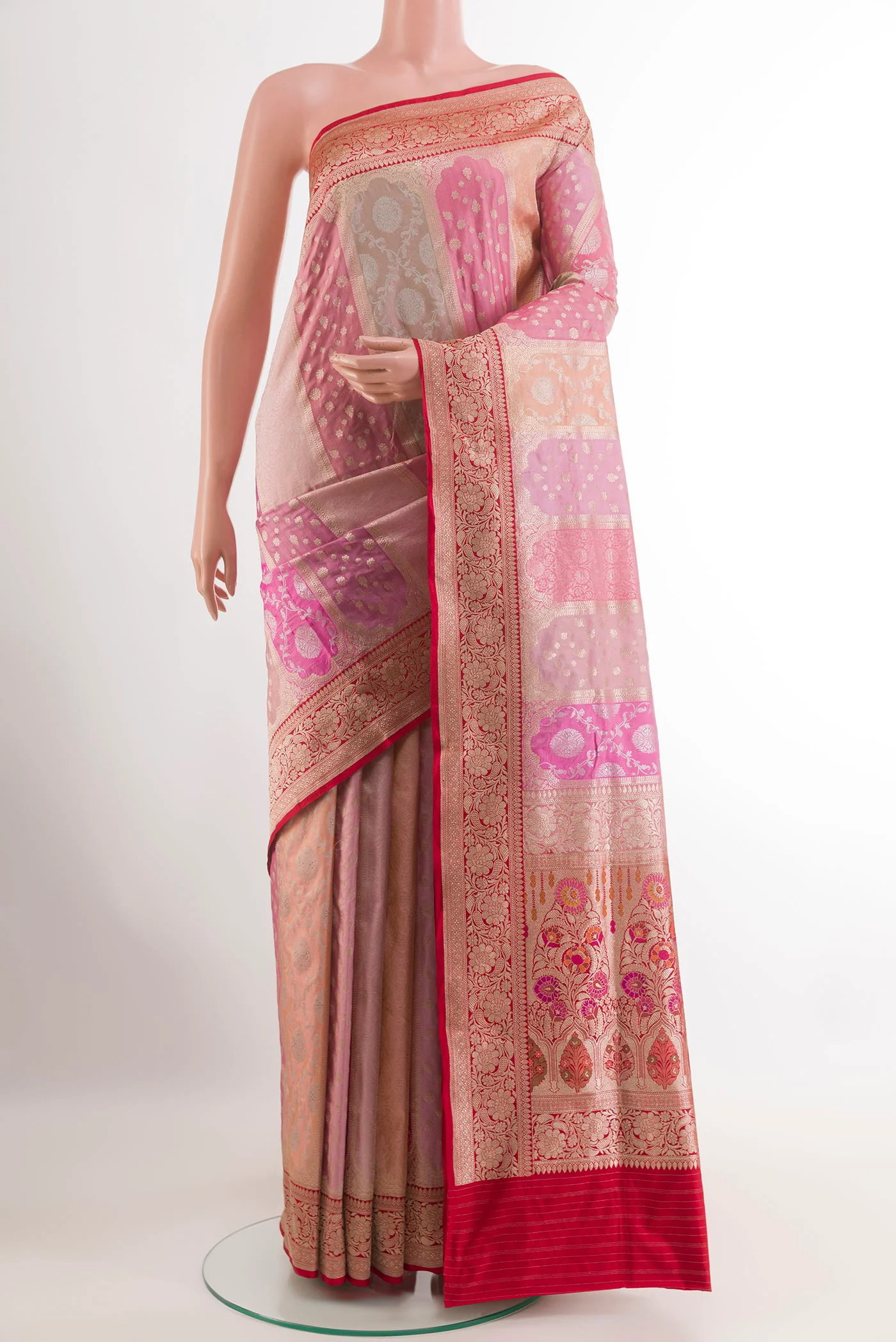 Multi Color Banarasi Silk Saree
