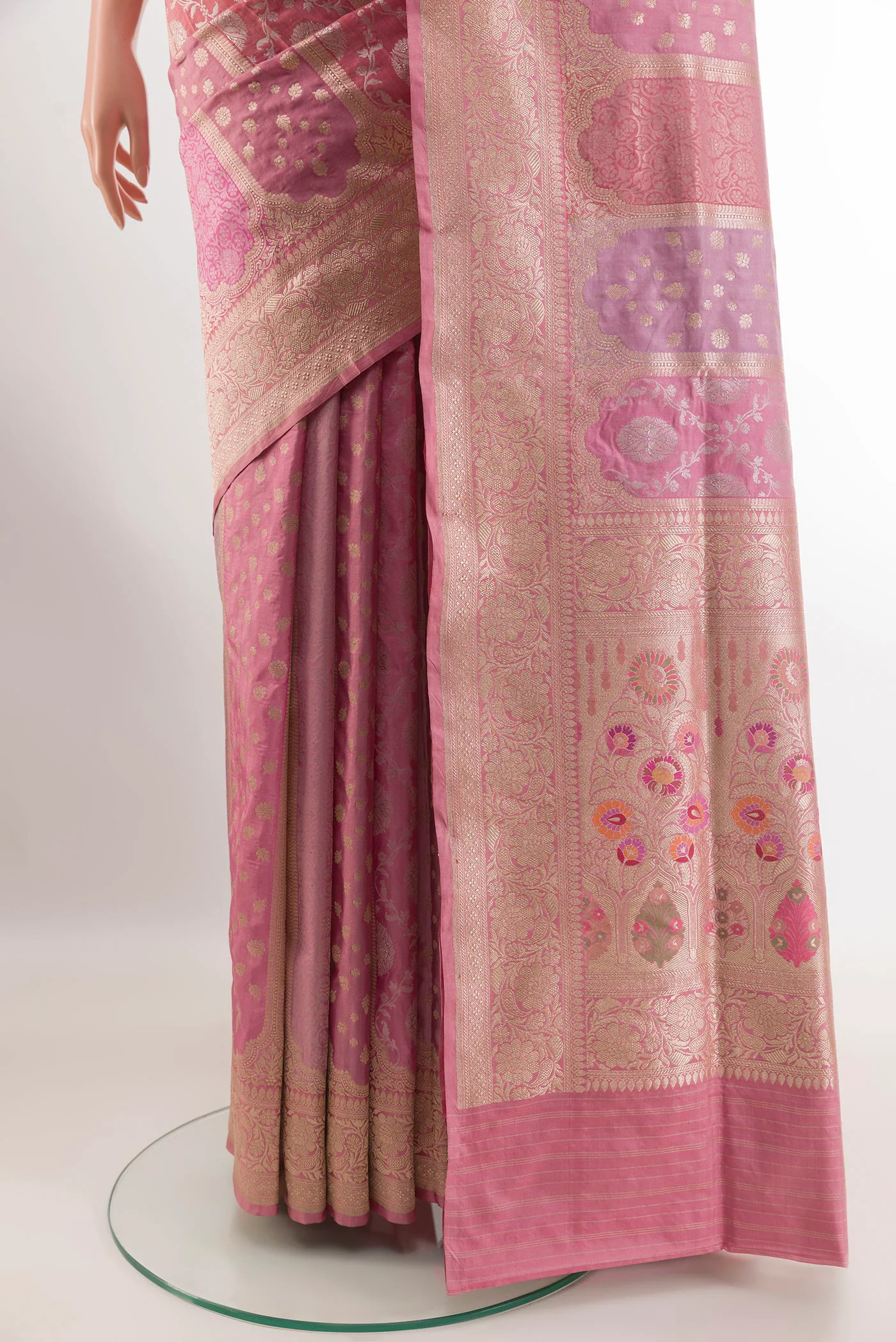 Multi Color Banarasi Silk Saree - Image 3