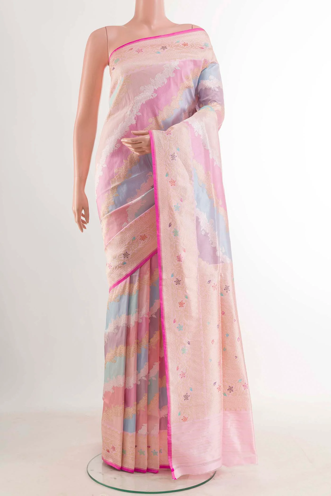 Multi Color Banarasi Silk Saree