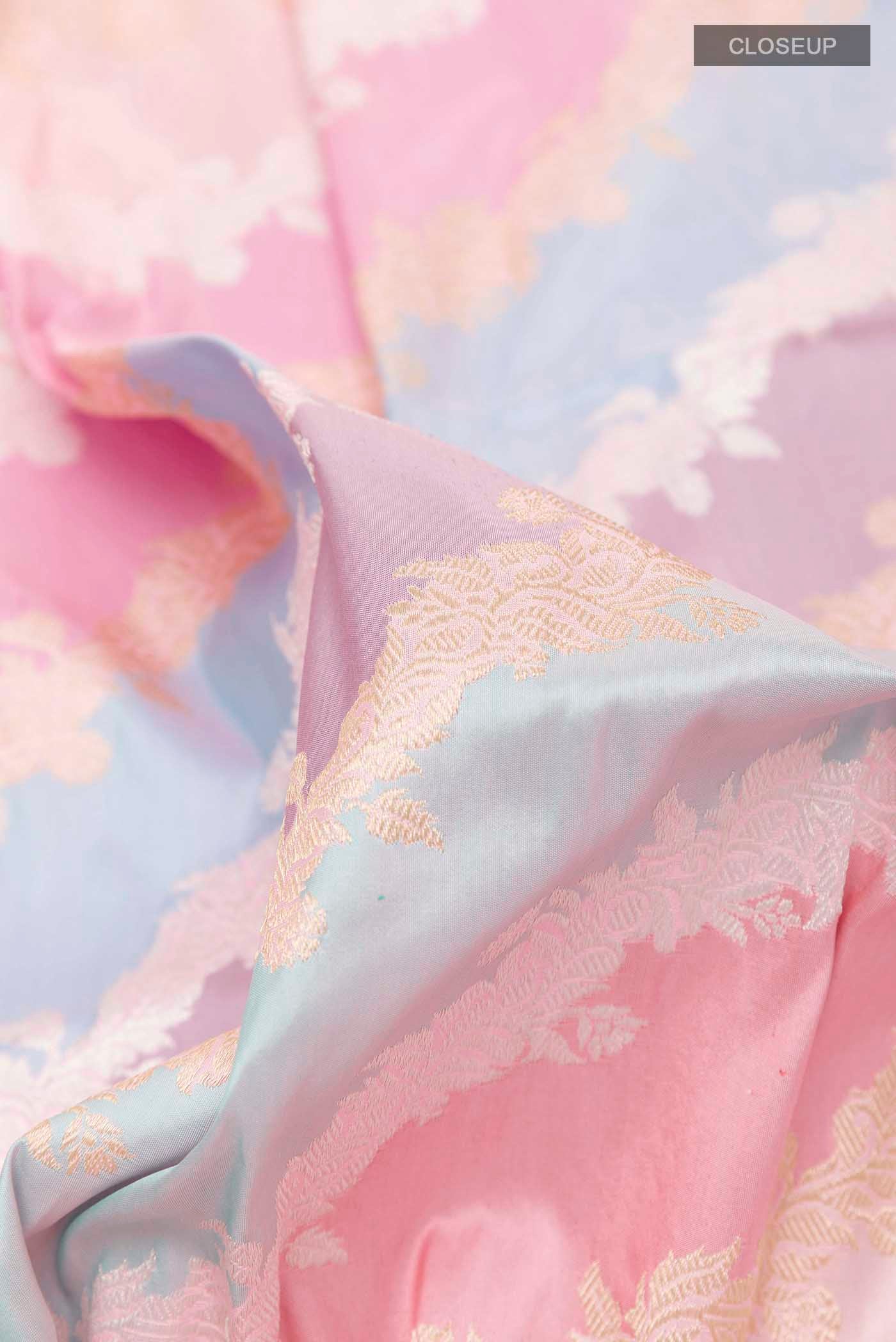 Multi Color Banarasi Silk Saree - Image 2