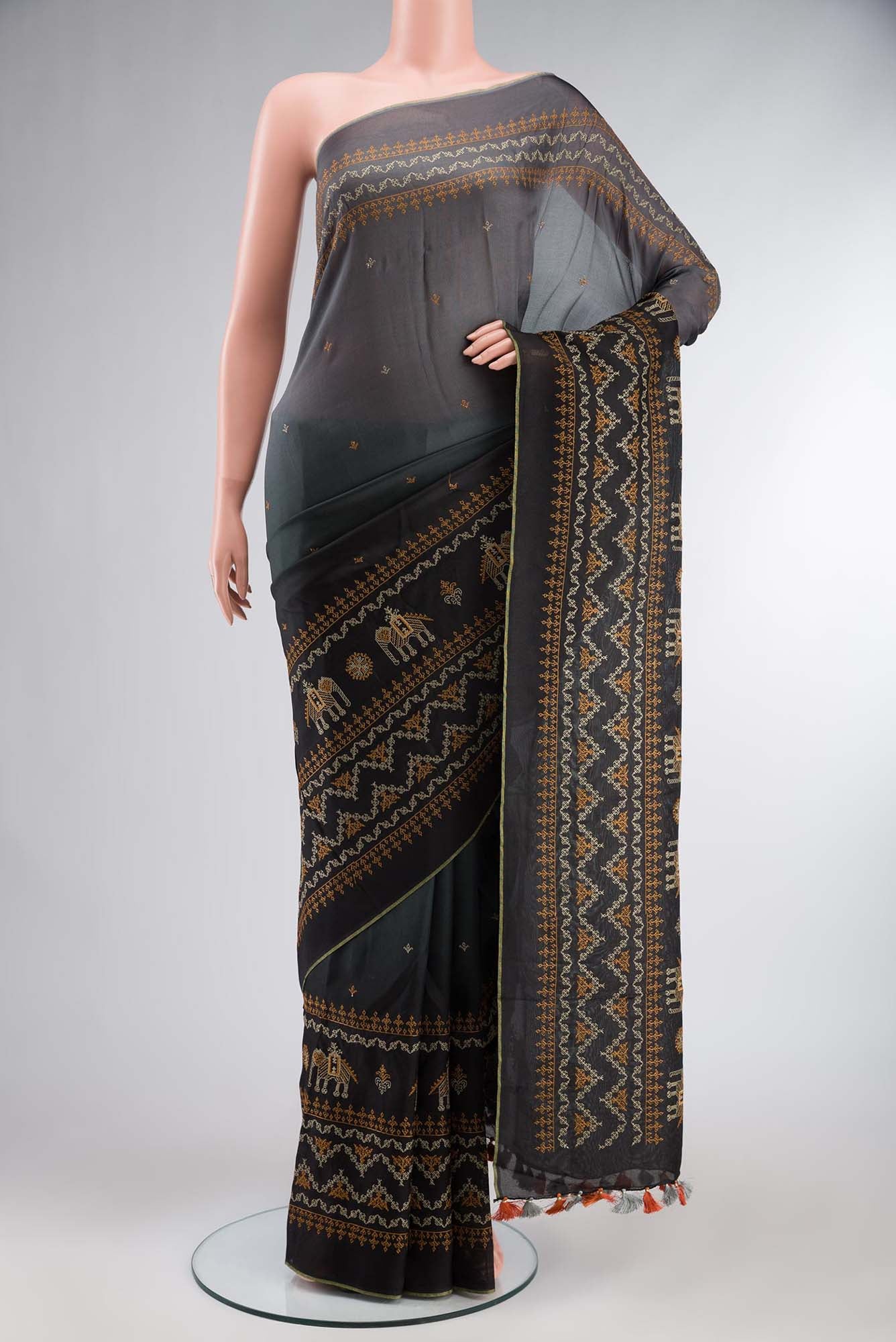 Multi Color Blended Art Silk Saree
