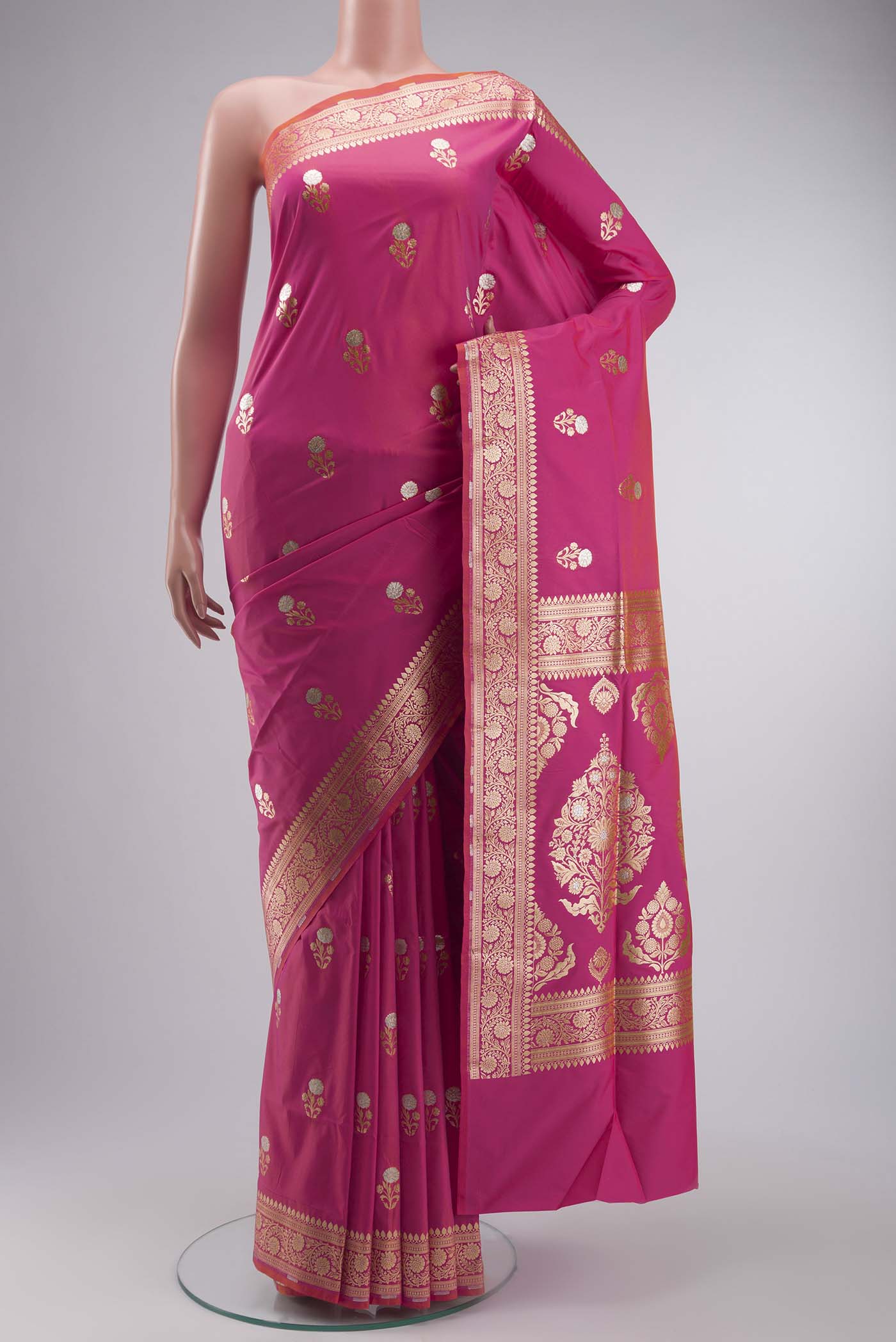 Multi Color Blended Banarasi Silk Saree