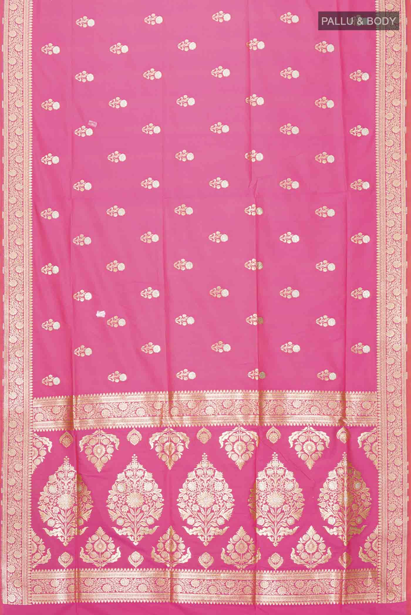 Multi Color Blended Banarasi Silk Saree - Image 3