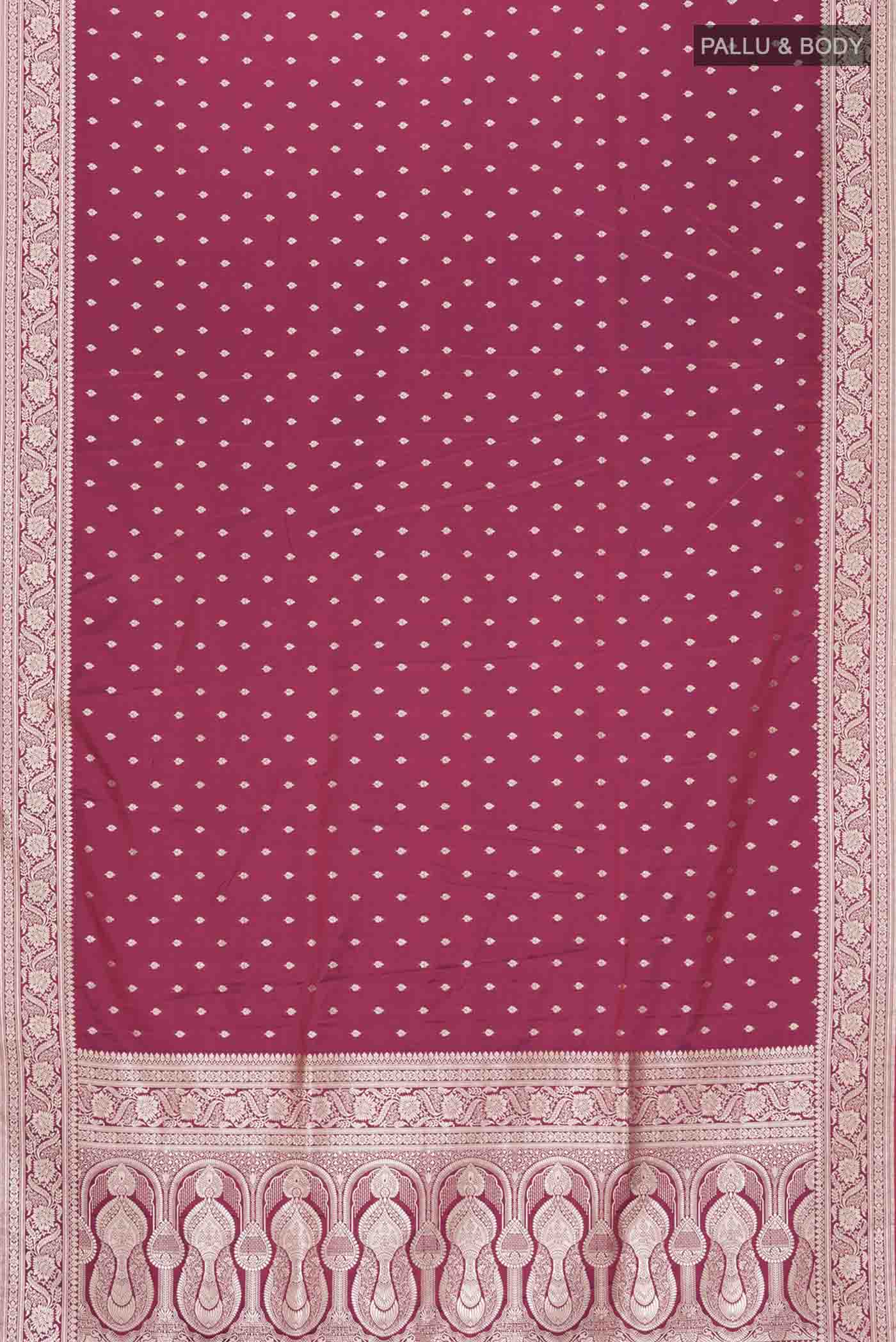 Multi Color Blended Banarasi Silk Saree - Image 3