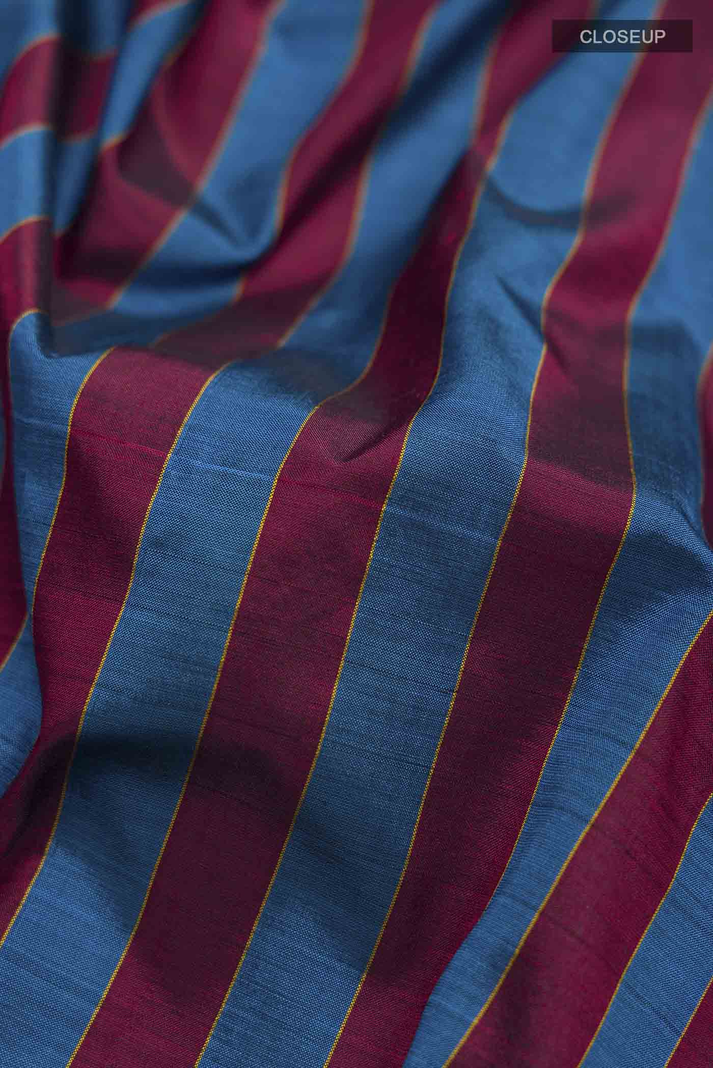 Multi Color Kanjivaram Silk Nine Yards Saree - Image 2