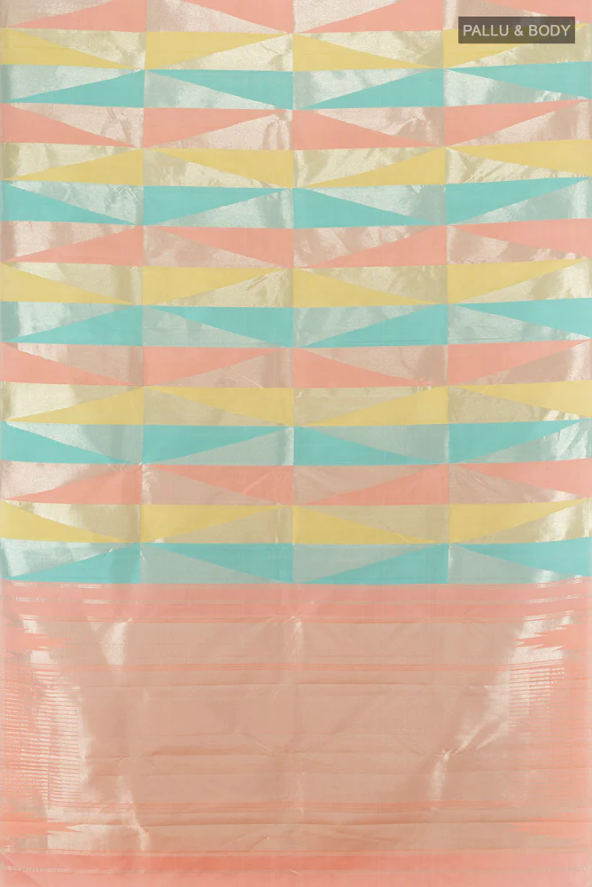 Multi Color Kanchipuram Silk Saree - Image 5