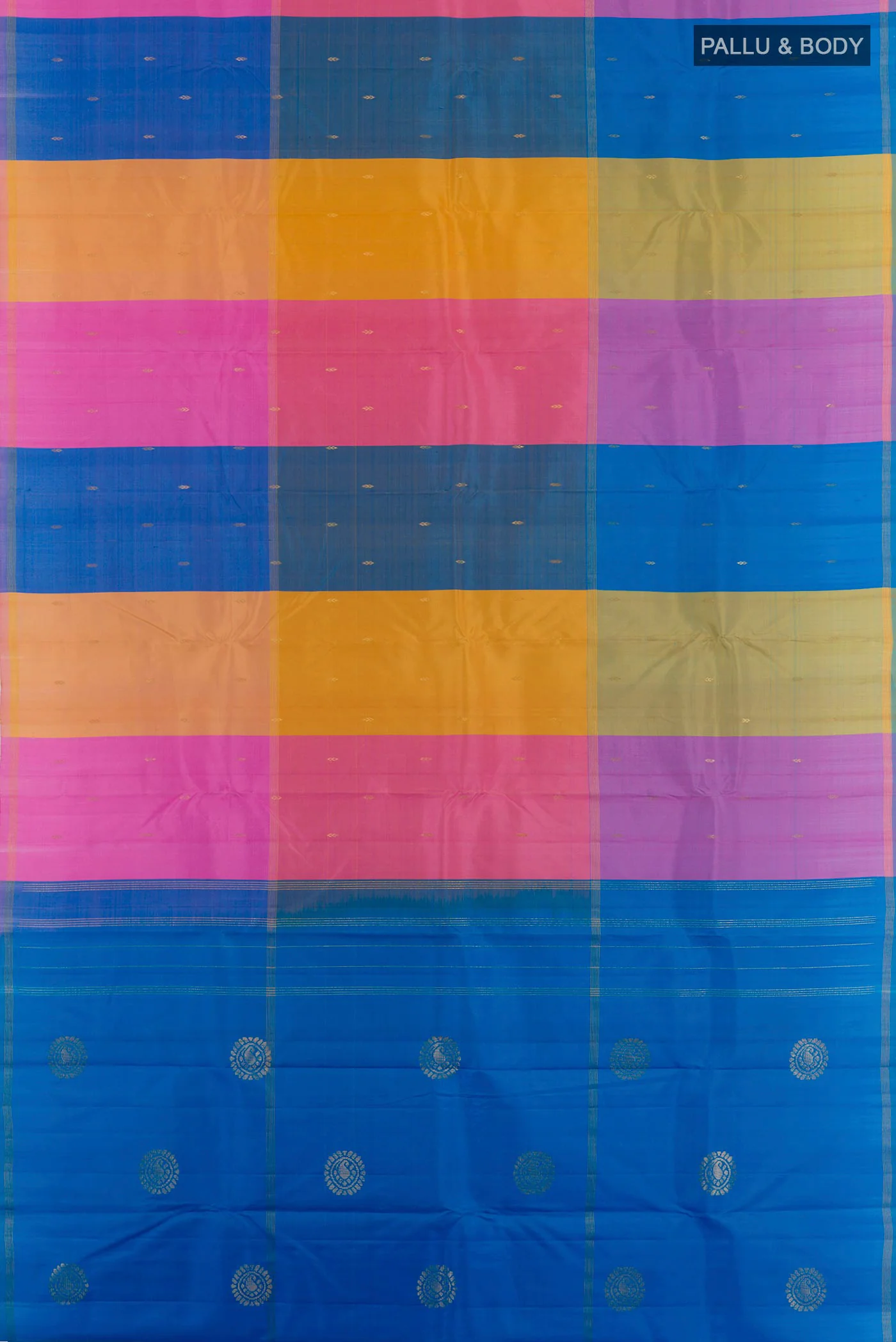 Multi Color Kanchipuram Silk Saree - Image 3