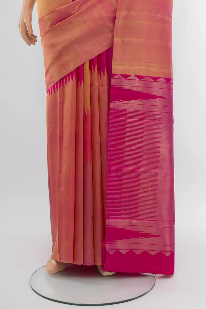Multi Color Kanchipuram Silk Saree - Image 3