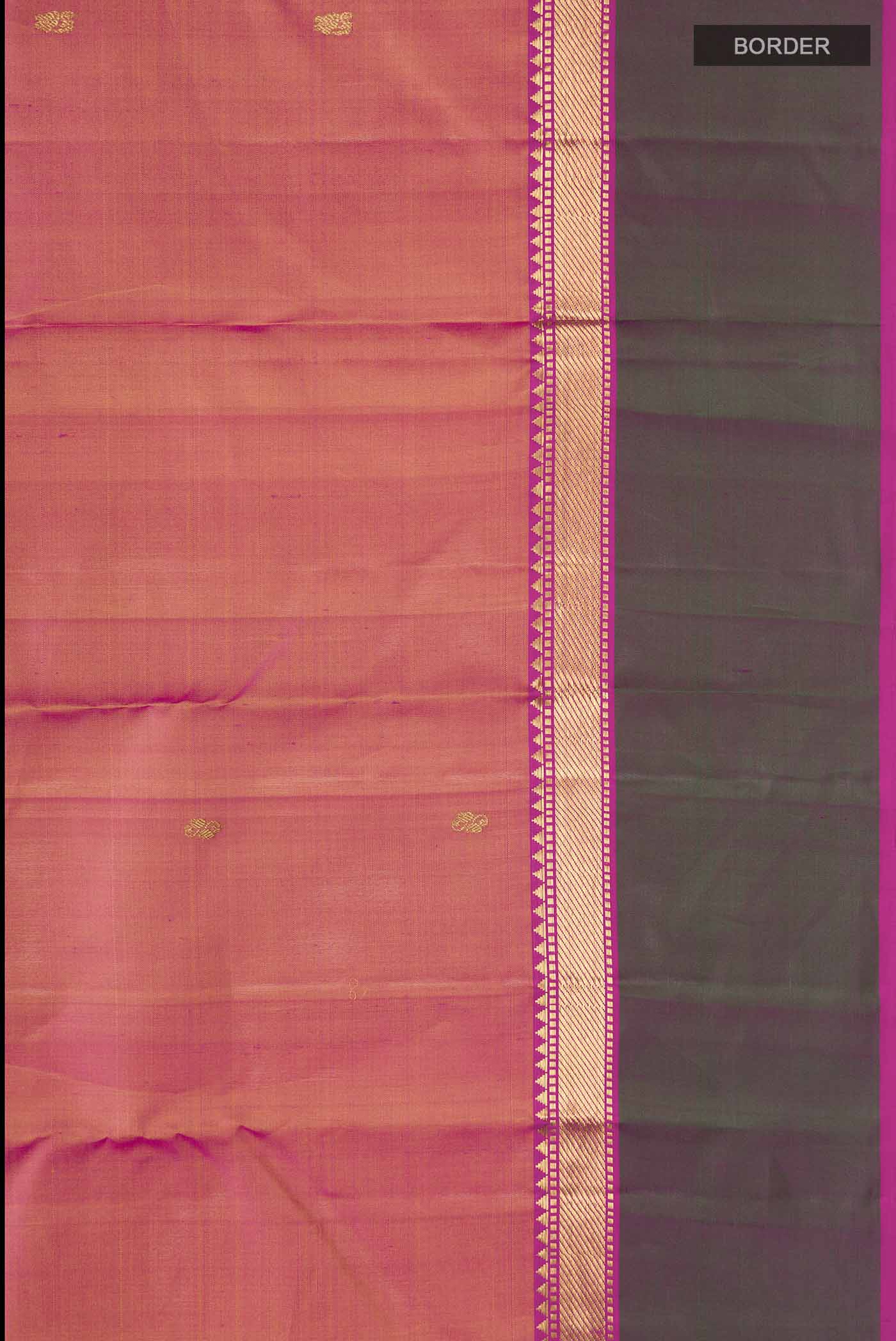Multi Color Kanjivaram Silk Saree - Image 3