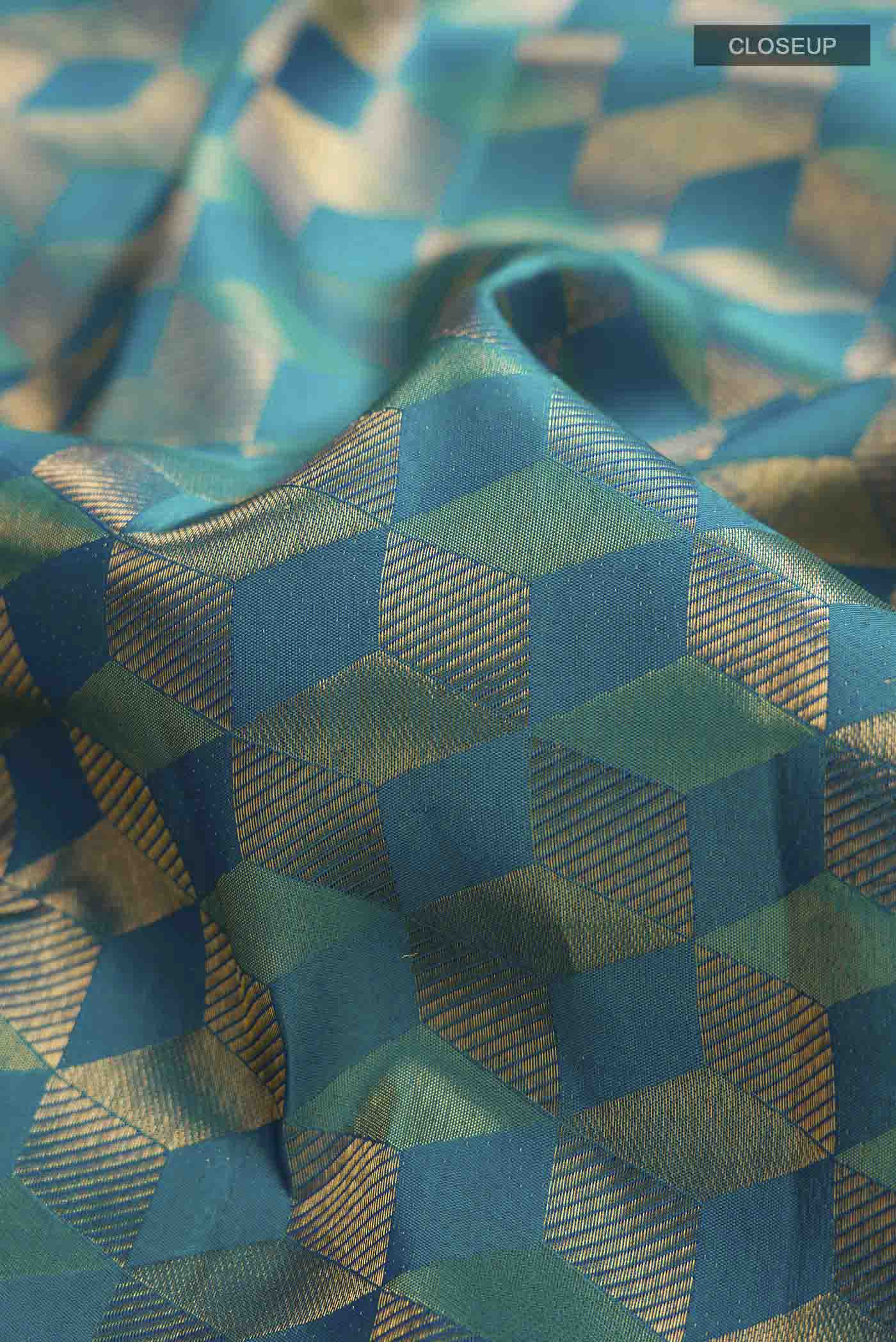 Multi Color Kanchipuram Silk Saree - Image 2