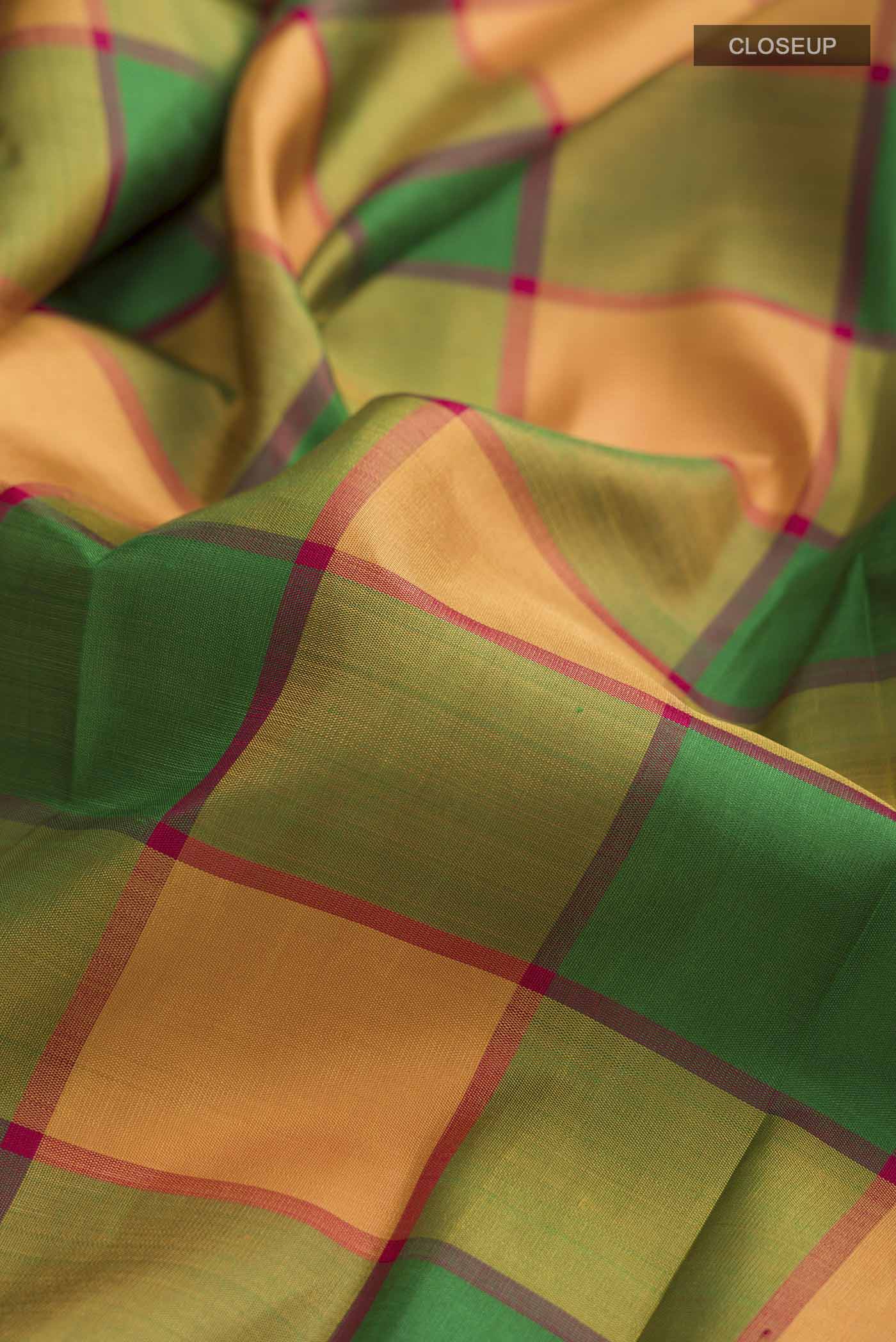 Multi Color Kanchipuram Silk Saree - Image 2