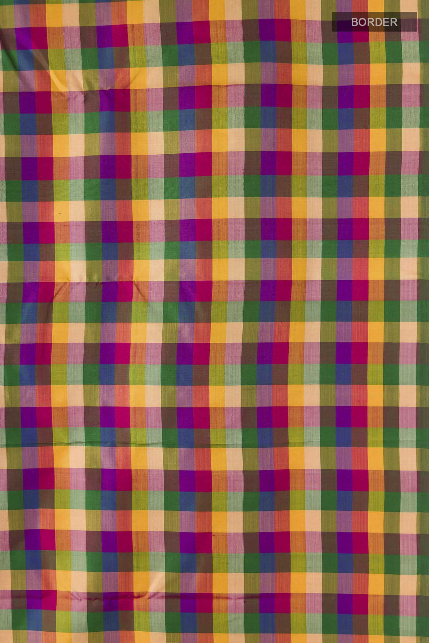 Multi Color Kanchipuram Silk Saree - Image 3