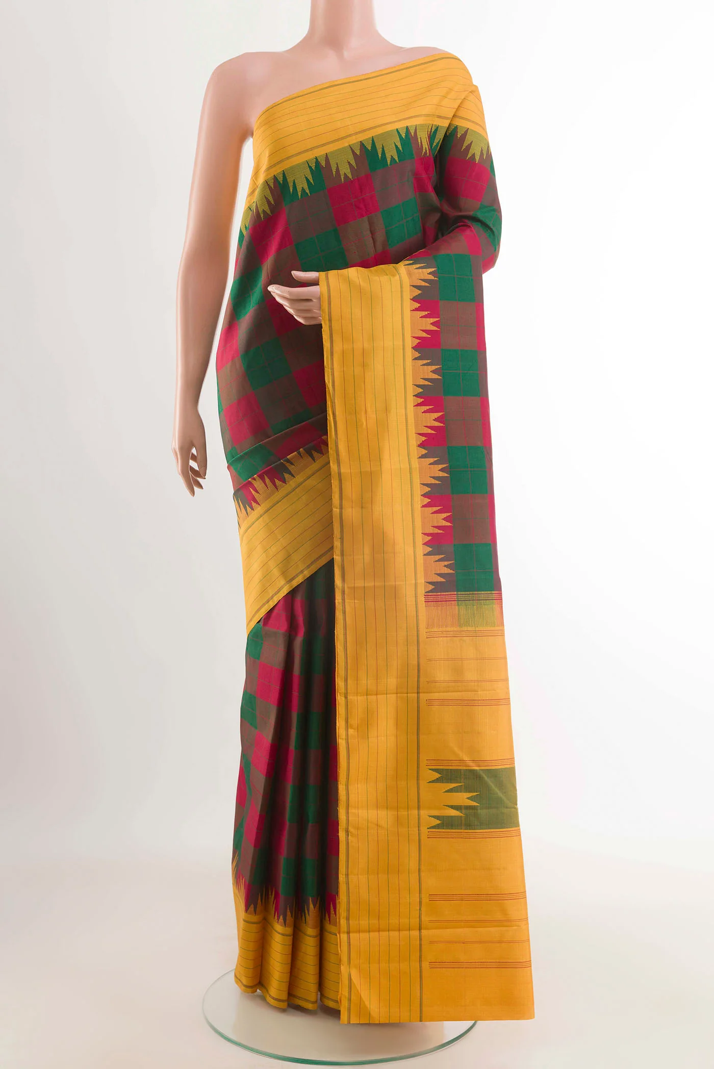 Multi Color Kanjivaram Silk Saree