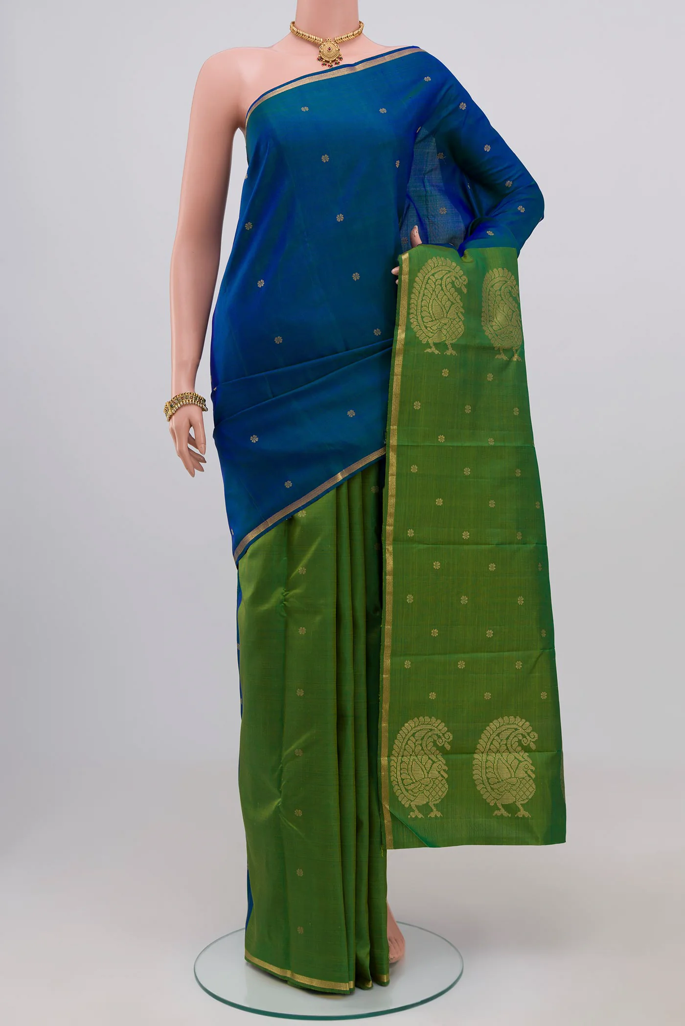 Pure Silk Pure Zari Multi Color Kanchipuram Saree