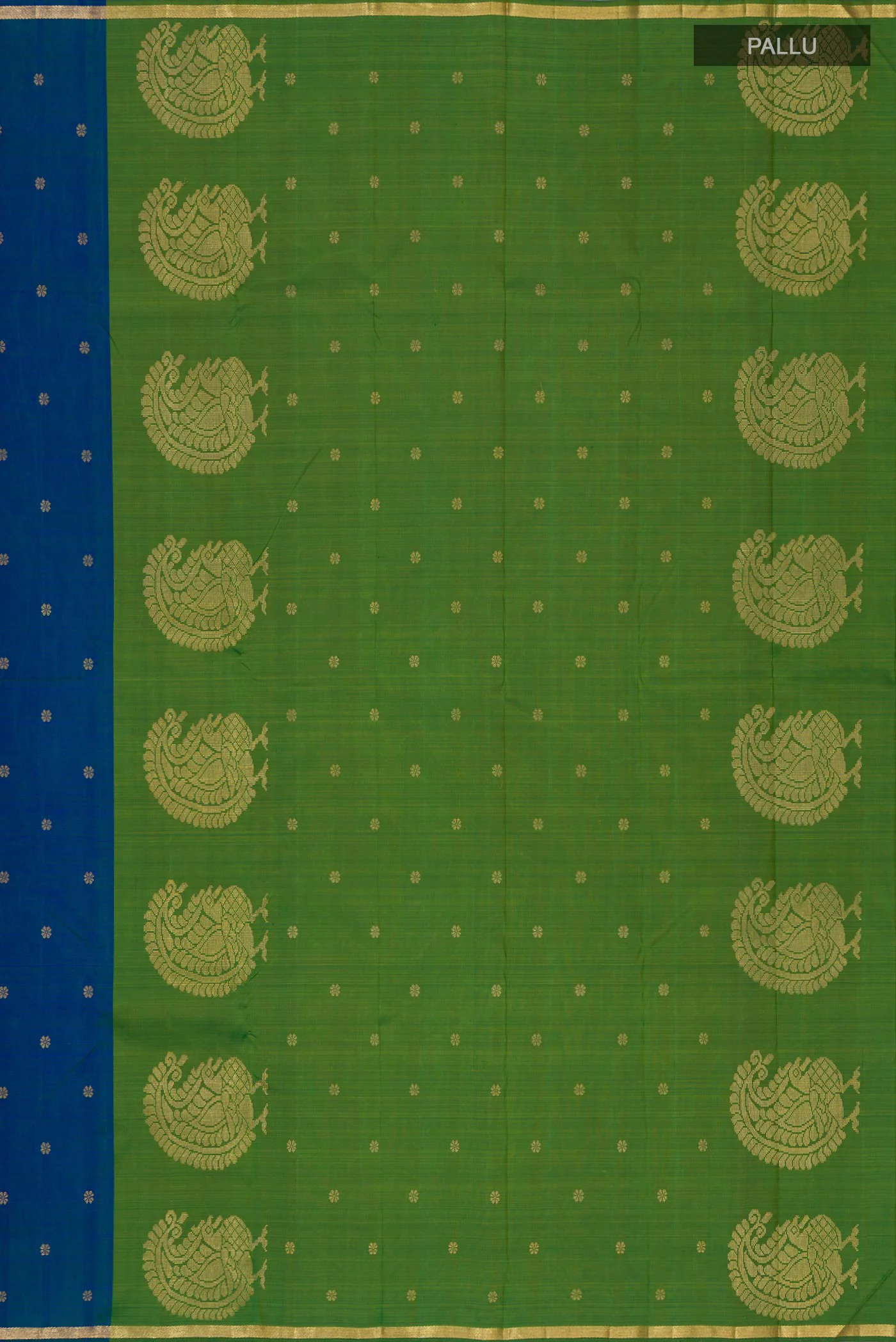 Pure Silk Pure Zari Multi Color Kanchipuram Saree - Image 6