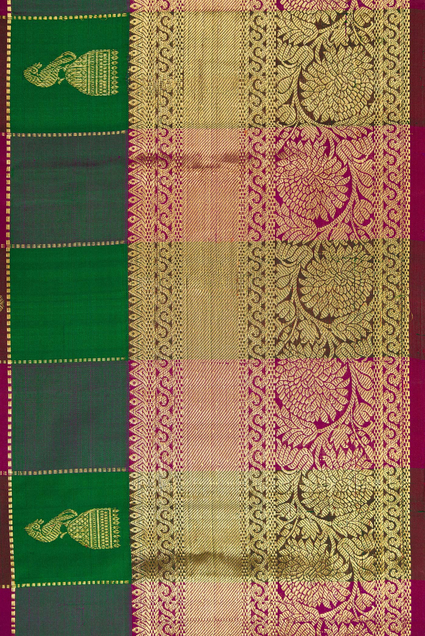 Multi Color Kanchipuram Silk Saree - Image 3