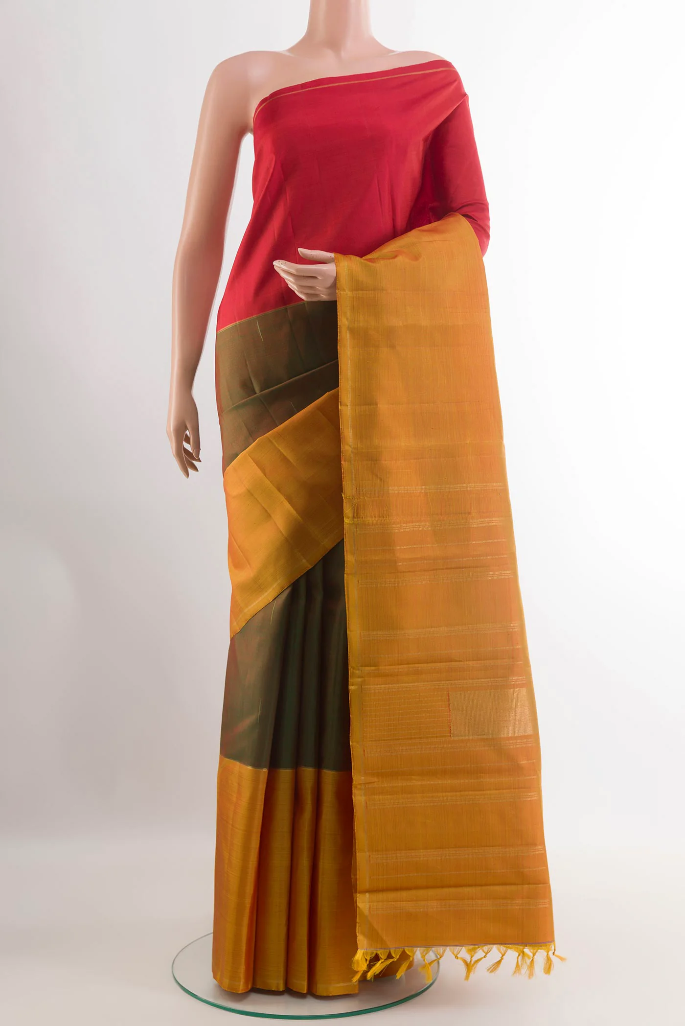 Pure Silk Pure Zari Multi Color Kanjivaram Saree