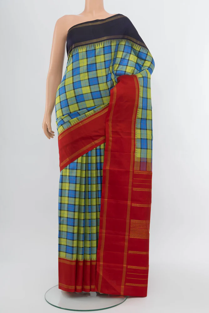 Pure Silk Pure Zari Multi Color Kanjivaram Saree