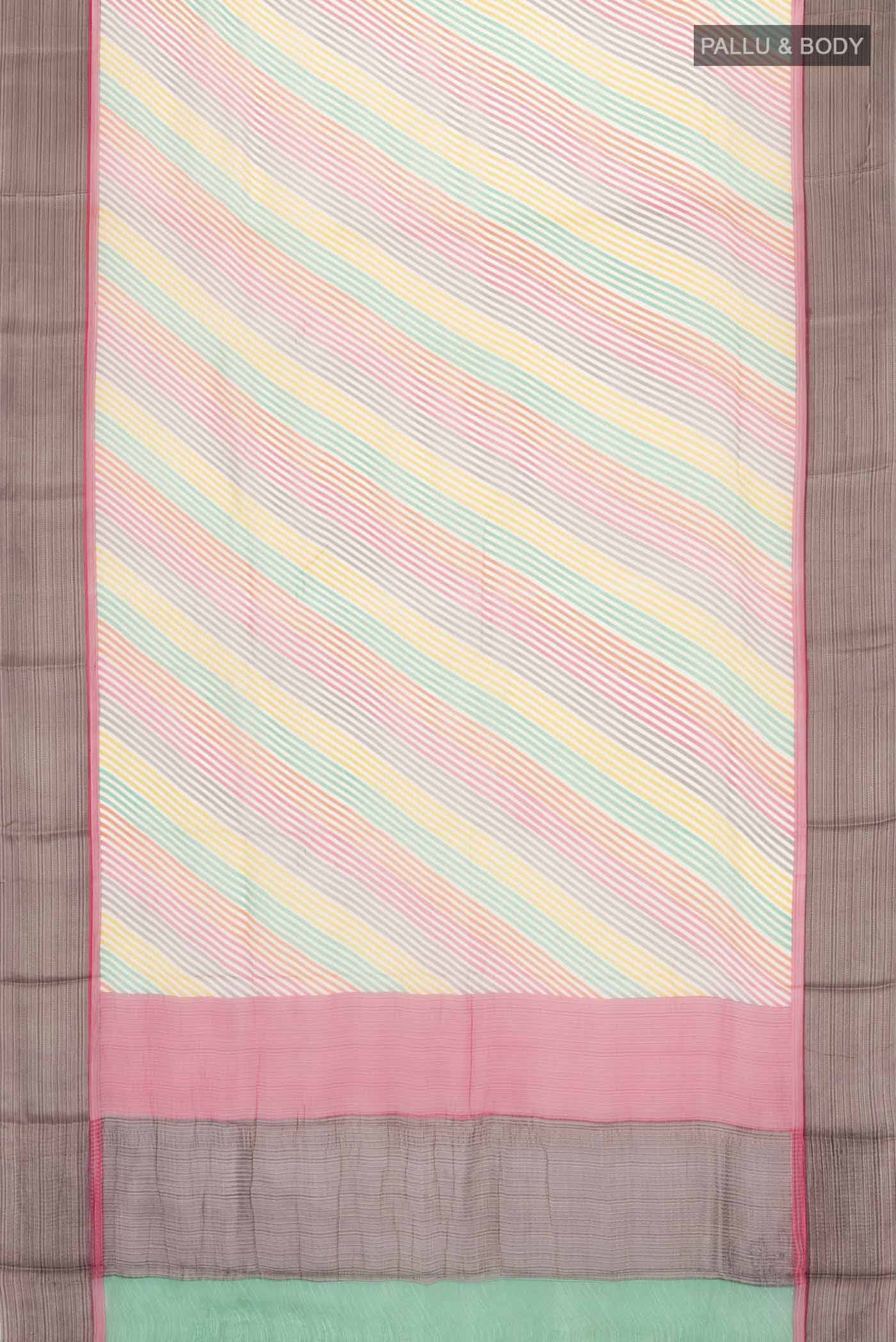 Multi Color Mysore Chiffon Saree - Image 5