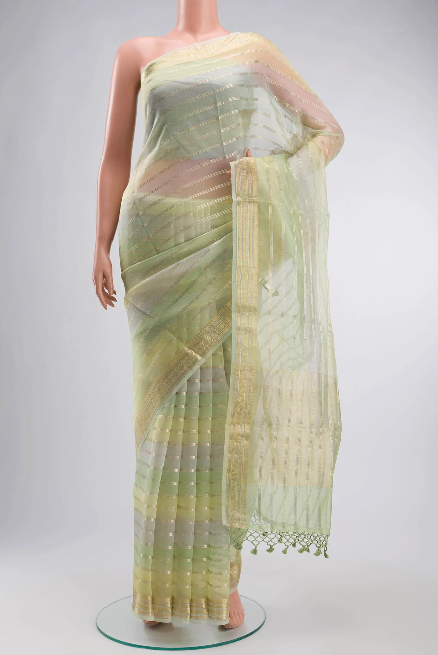 Multi Color Organza Silk Saree