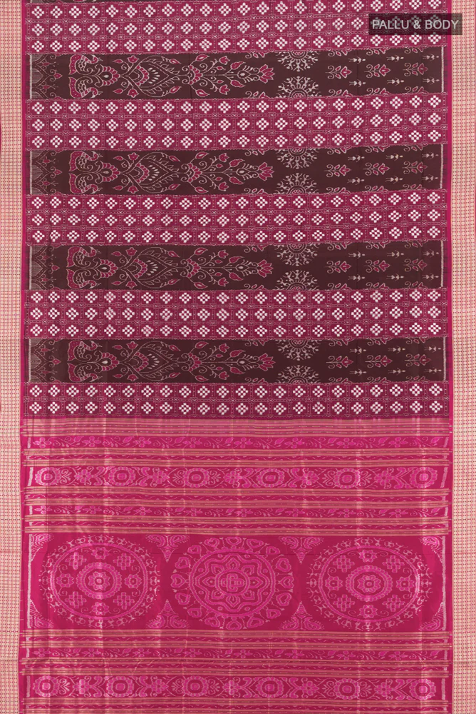 Magenta Orissa Silk Saree - Image 5