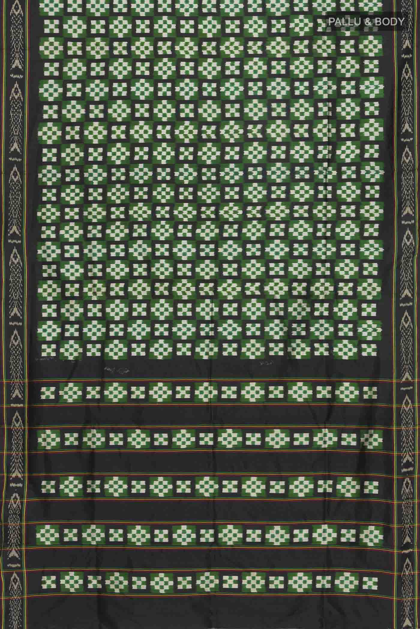 Multi Color Pochampally Silk Saree - Image 6