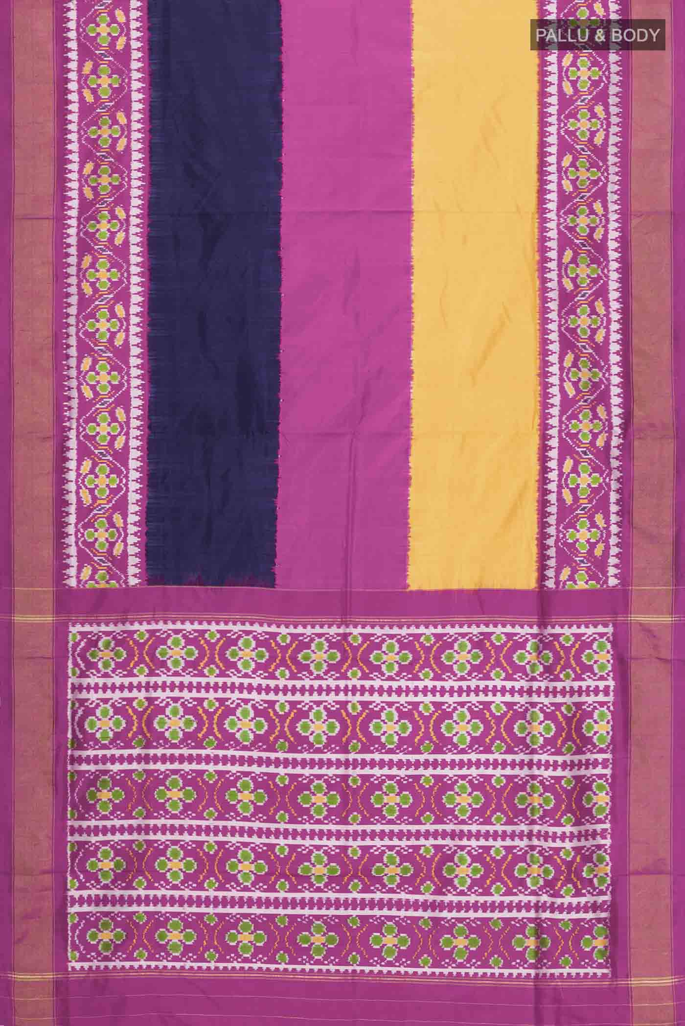 Multi Color Pochampally Silk Saree - Image 6