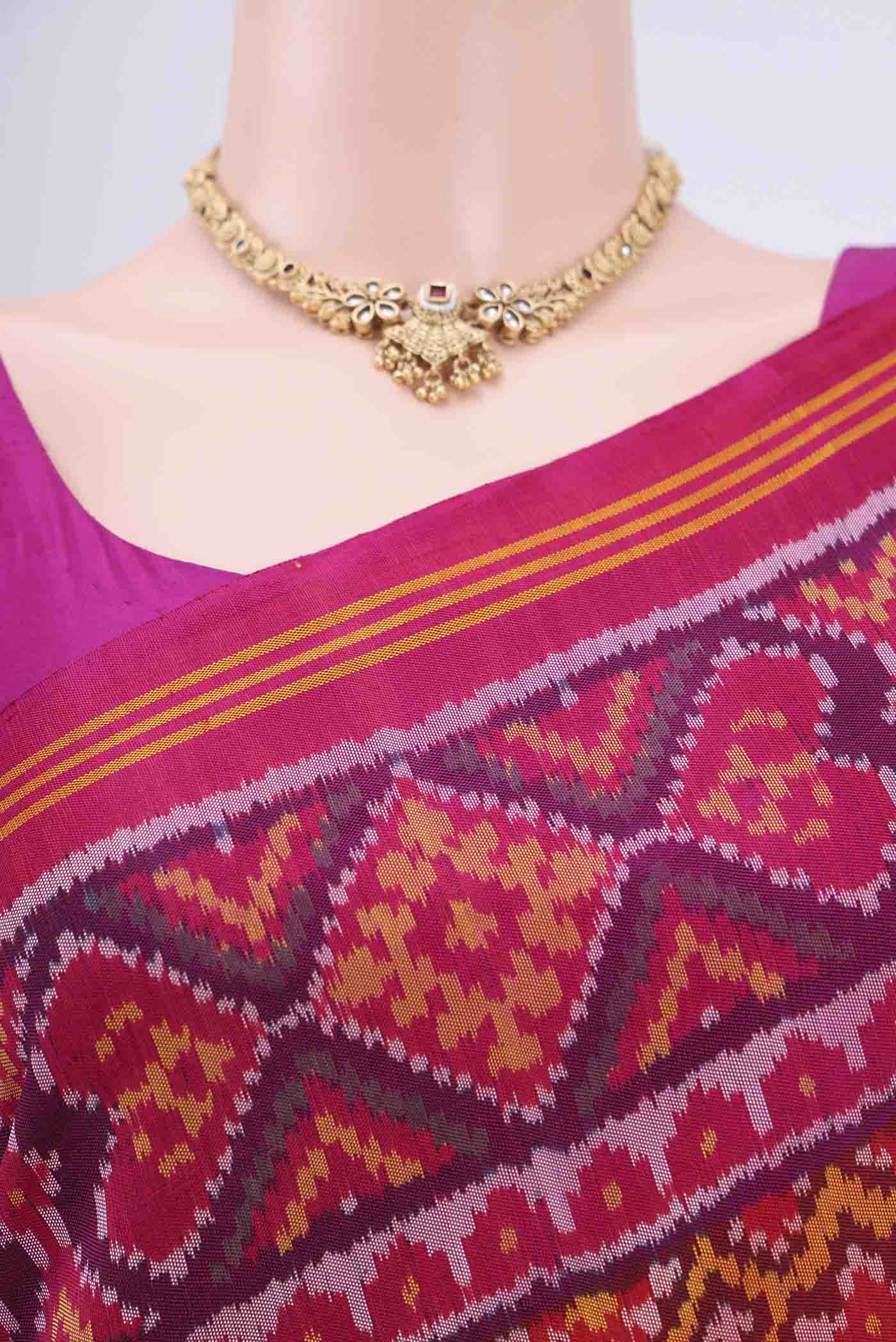 Multi Color Rajkot Patola Silk Saree - Image 2