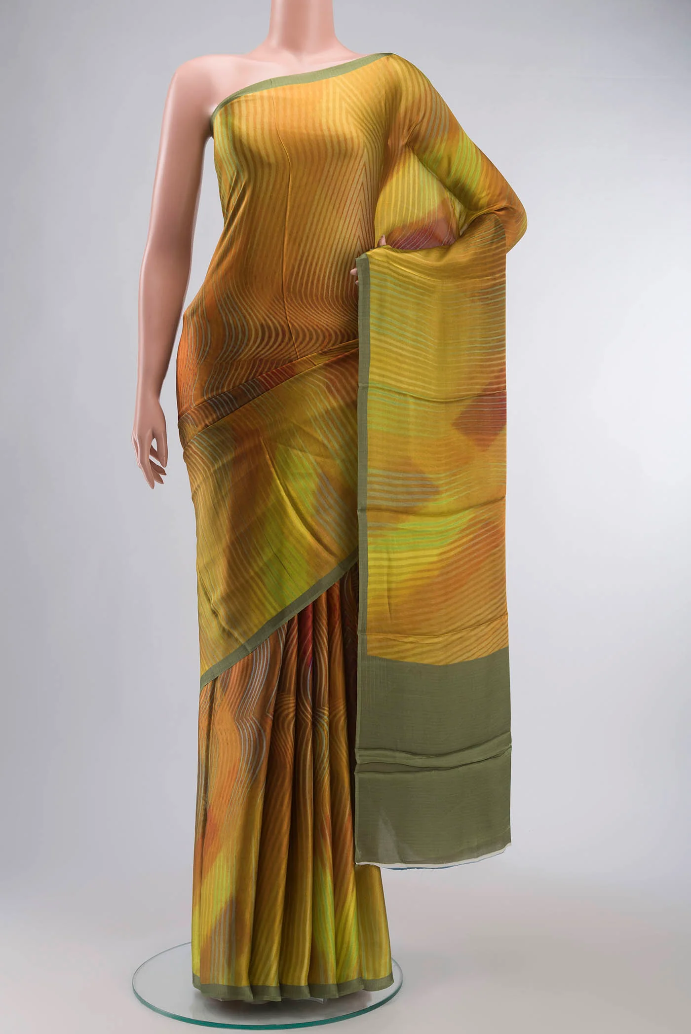 Multi Color Satin Silk Saree
