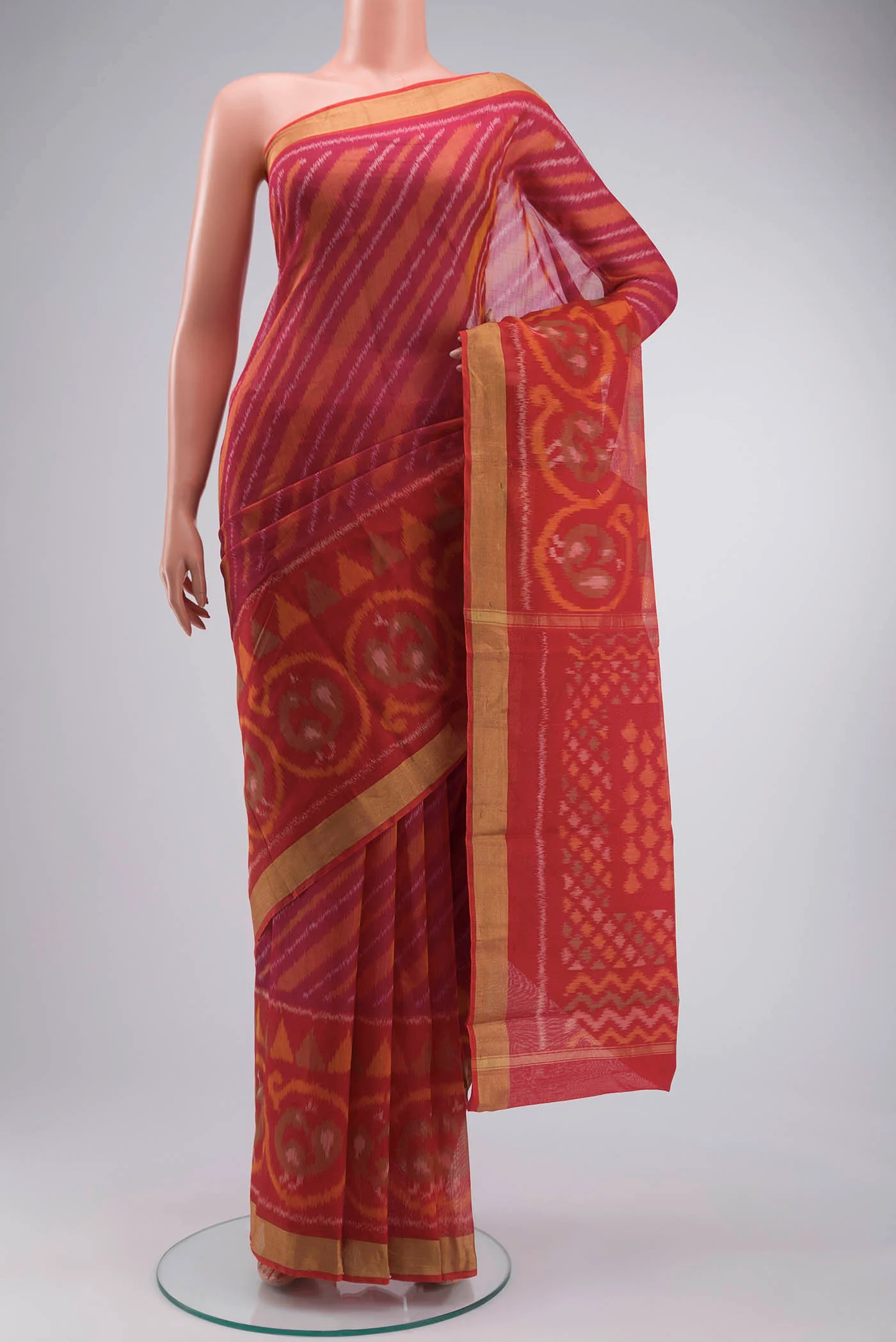 Multi Color Silk Cotton Saree