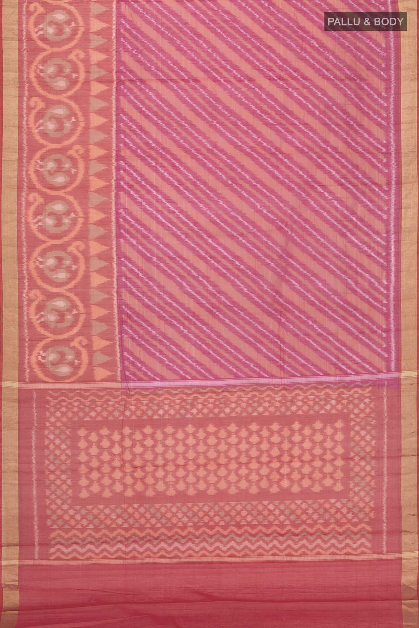 Multi Color Silk Cotton Saree - Image 3