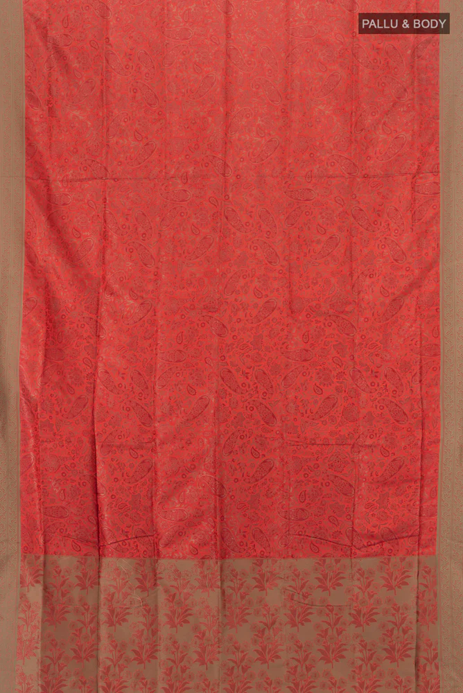 Red Soft Silk Saree - Image 5