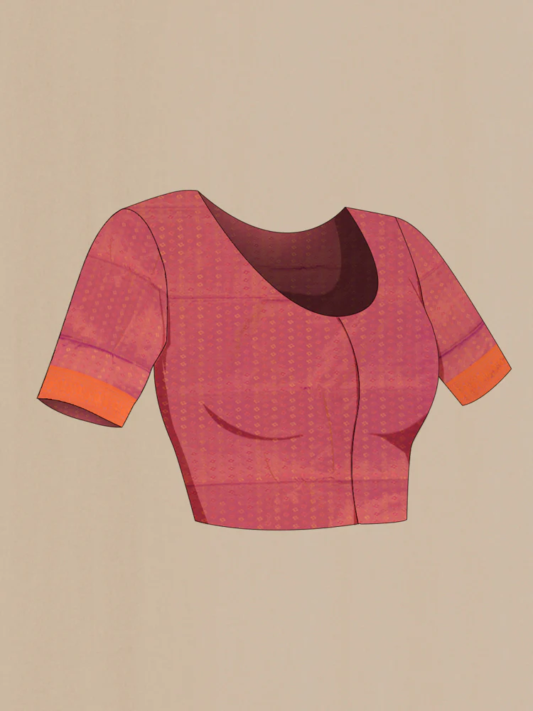 Magenta Soft Silk Saree - Image 4