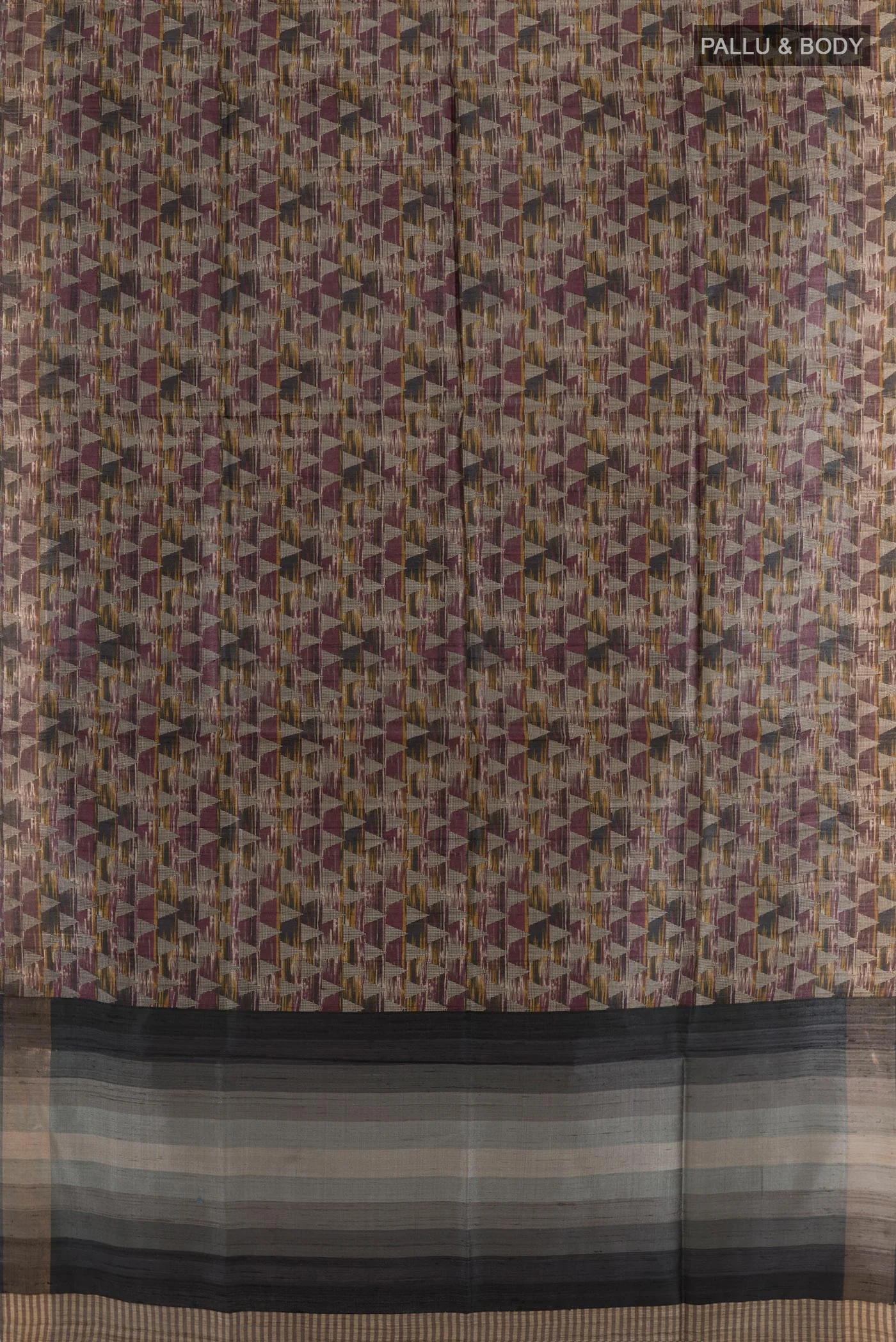 Multi Color Tussar Silk Saree - Image 3