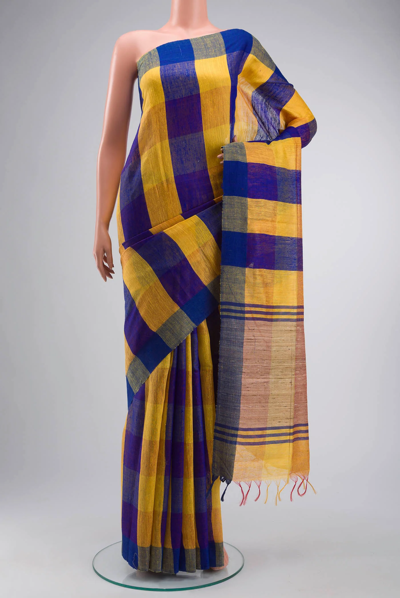 Multi Color Tussar Silk Saree
