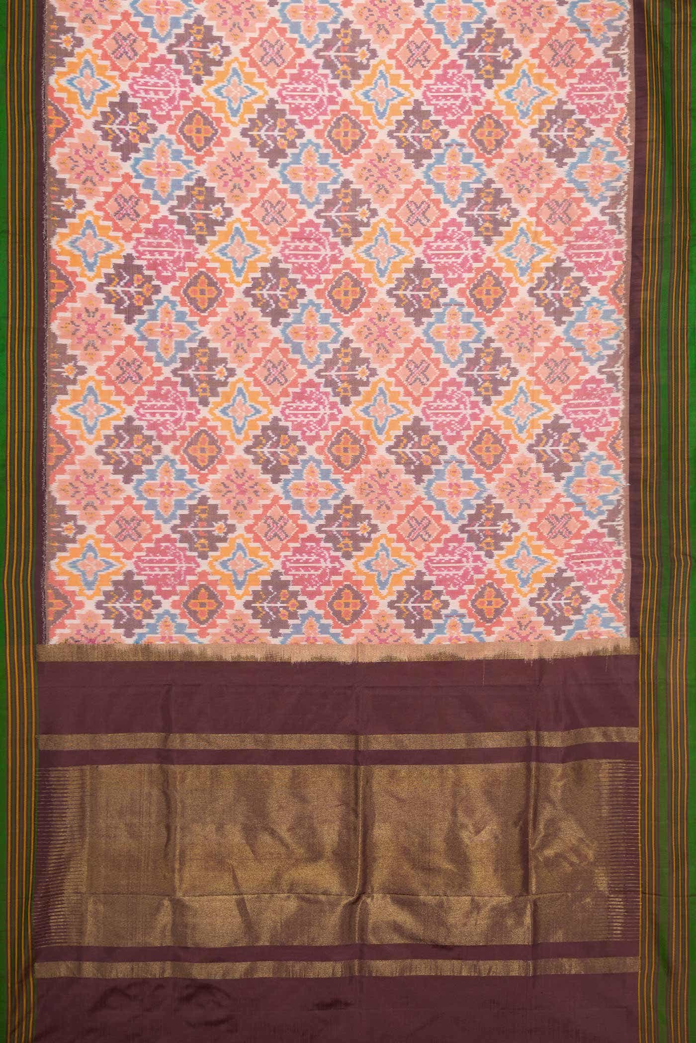 Multi Double Ikat Saree - Image 10