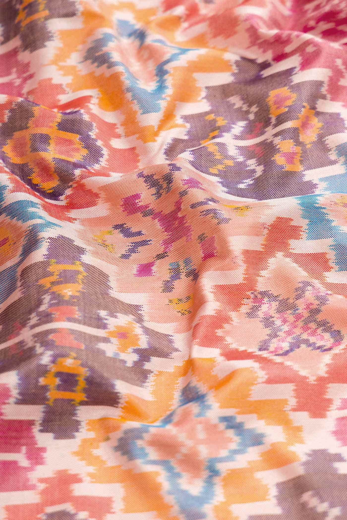 Multi Double Ikat Saree - Image 3
