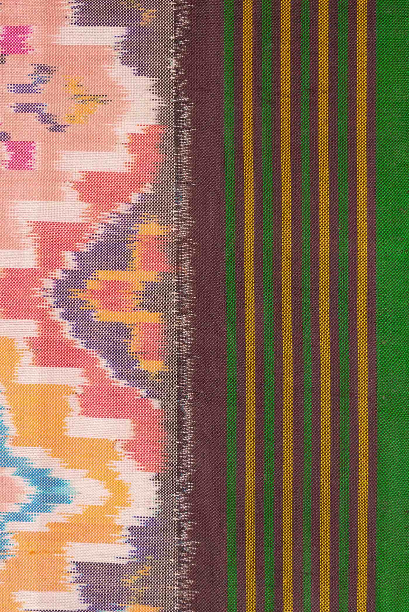 Multi Double Ikat Saree - Image 5