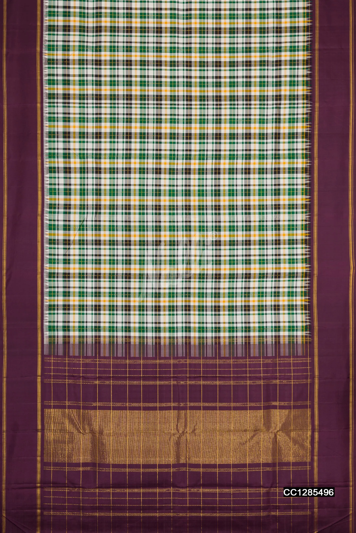 Multi Dual Tone Kanchipuram Silk Saree