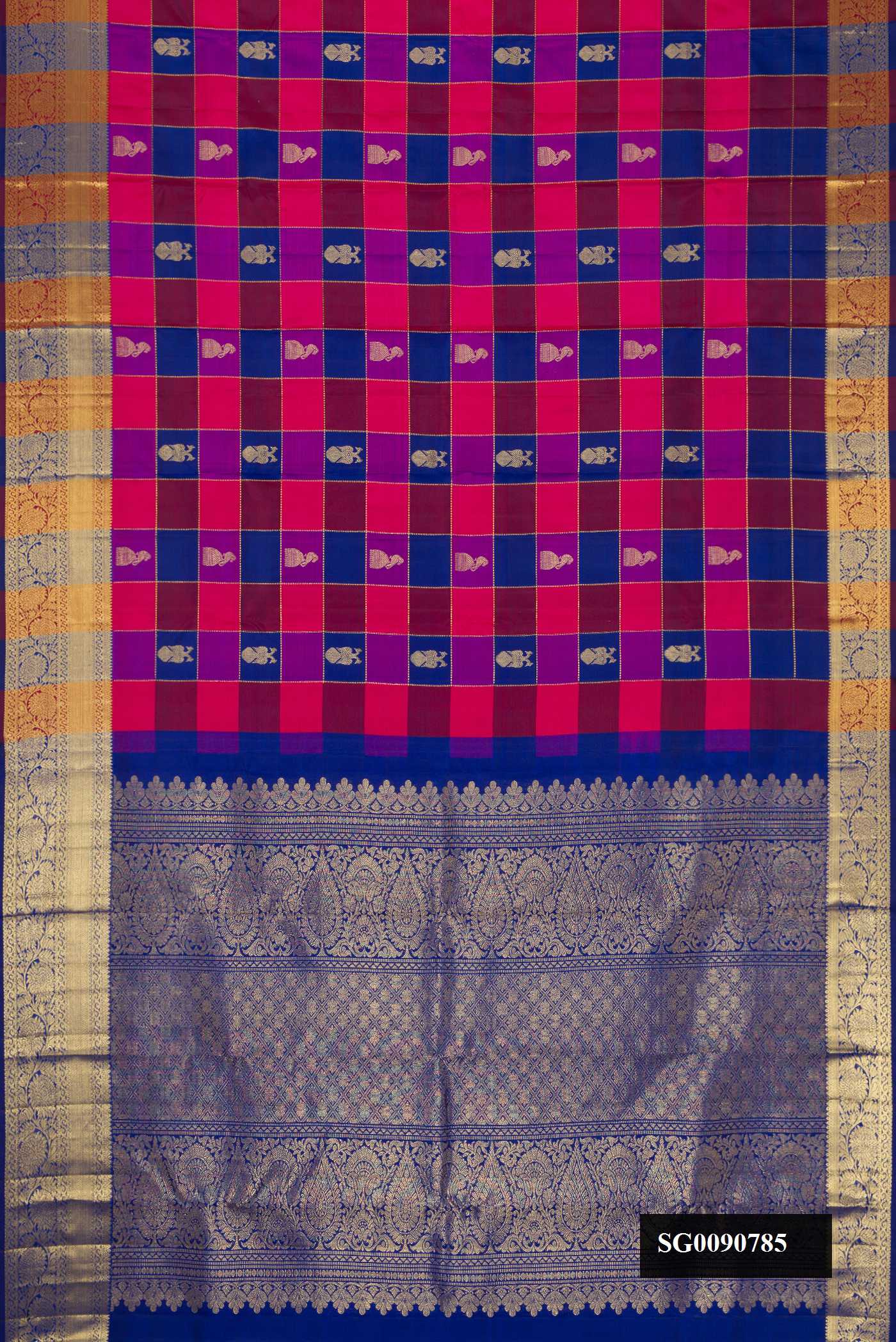 Multi Kanchipuram Silk Saree