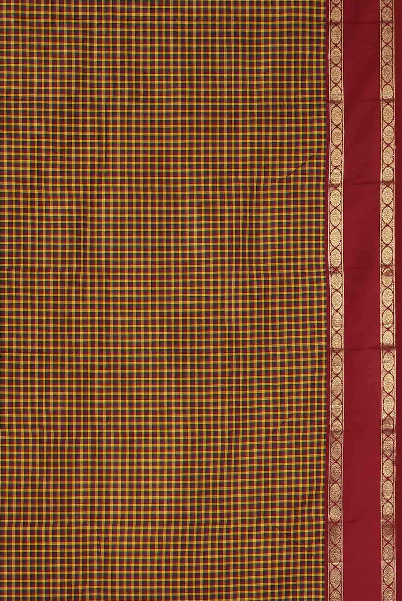 Multi Kanchipuram Silk Saree - Image 4