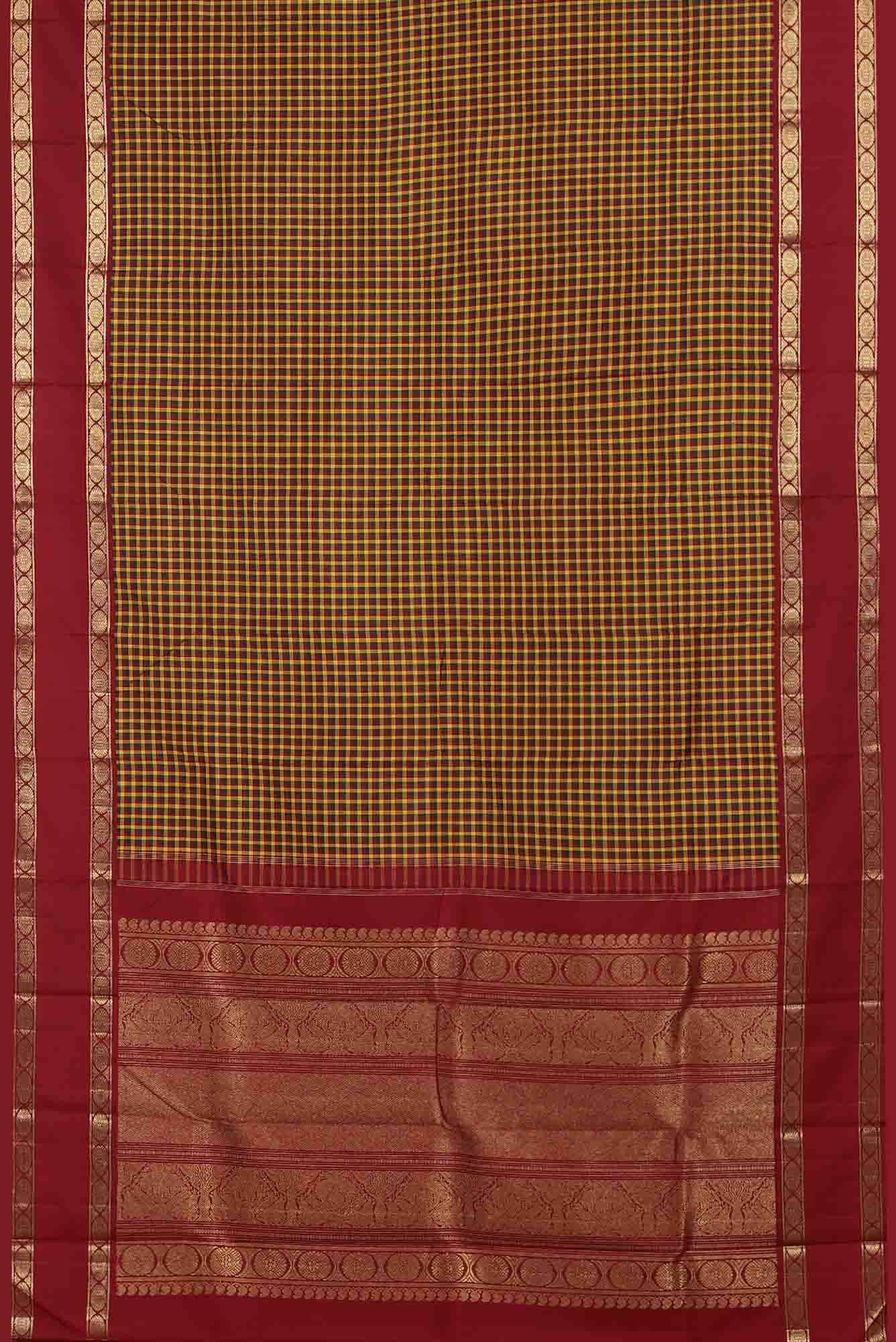 Multi Kanchipuram Silk Saree - Image 8