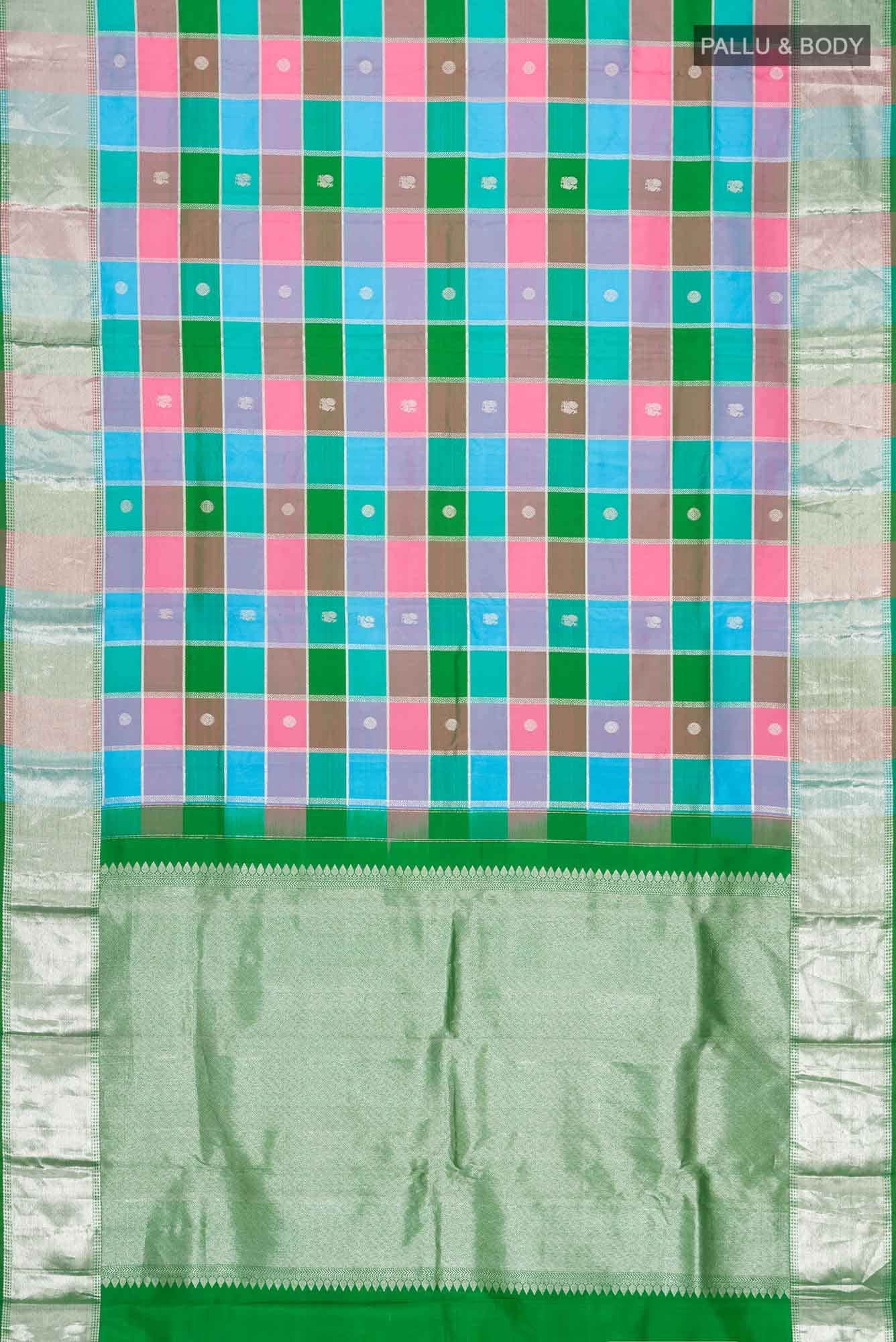 Multi Kanjivaram Silk Saree - Image 4