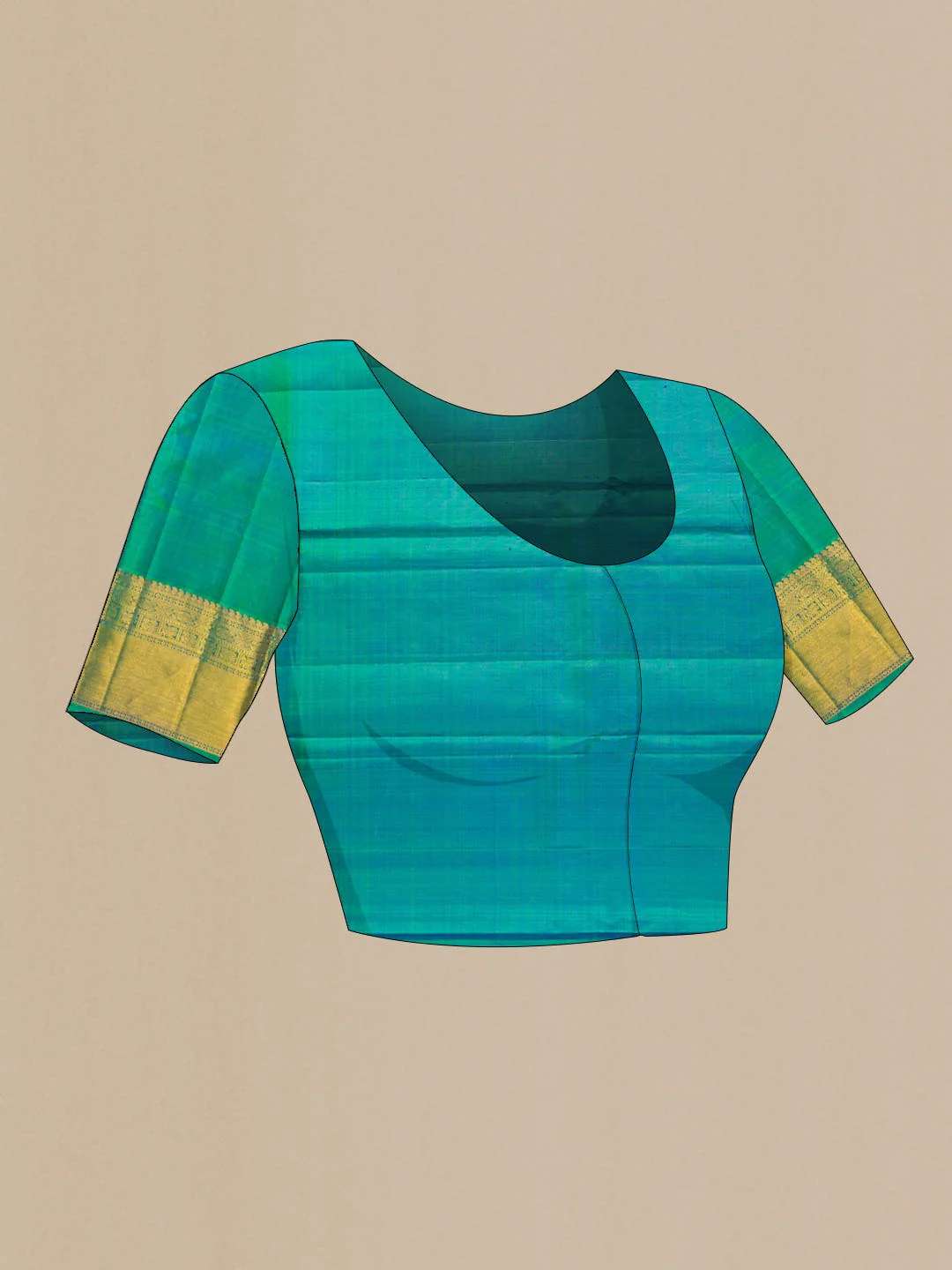 Multi Color Kanjivaram Silk Saree - Image 6