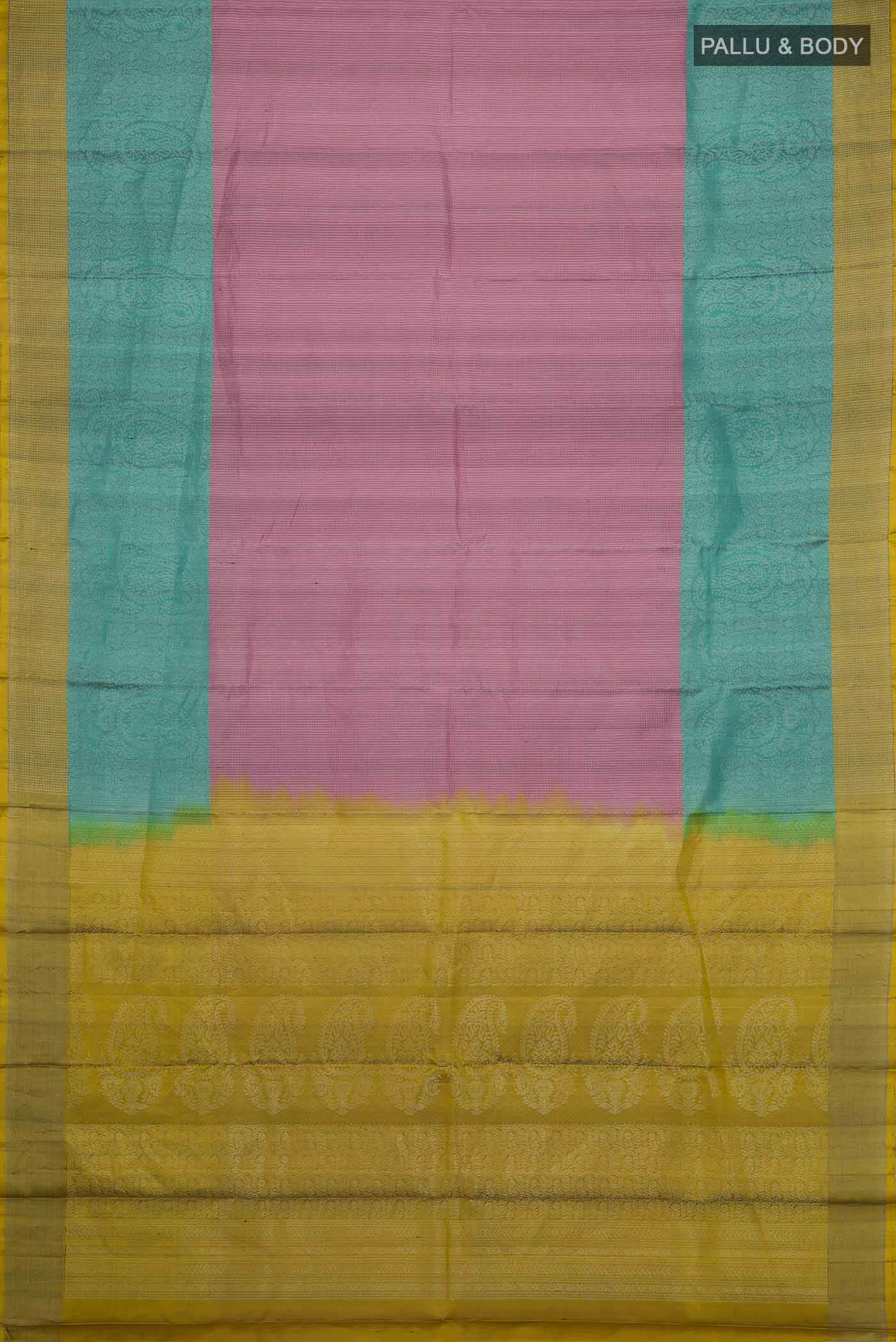 Multi Kanchipuram Silk Saree - Image 4