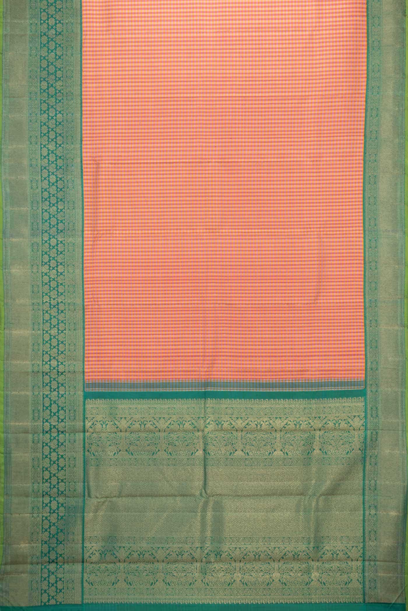 Pure Silk Pure Zari Multi Kanjivaram Saree - Image 4
