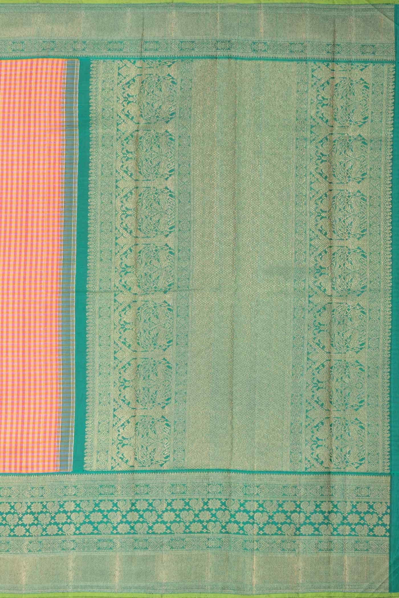 Pure Silk Pure Zari Multi Kanjivaram Saree - Image 5