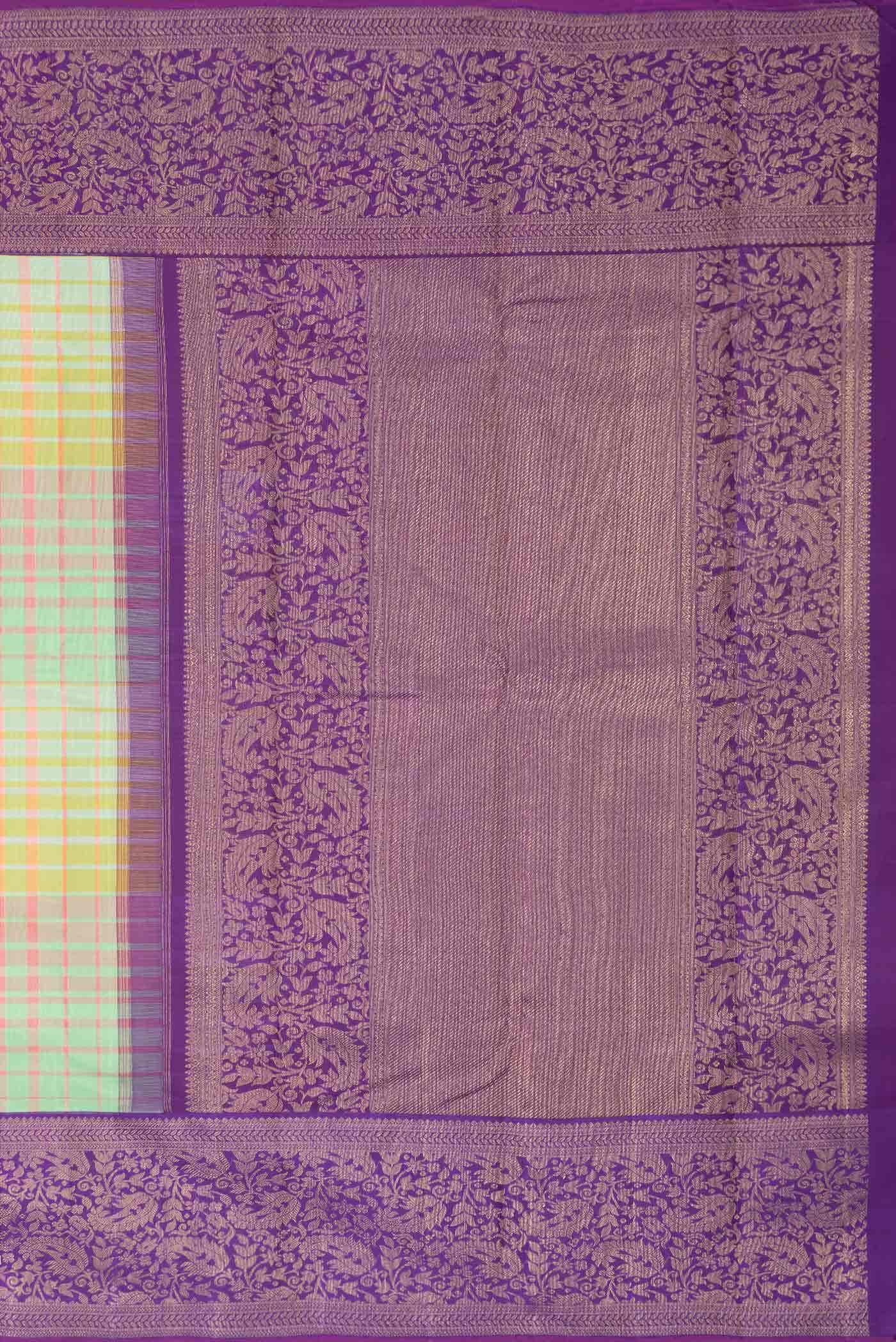 Pure Silk Pure Zari Multi Kanjivaram Saree - Image 5