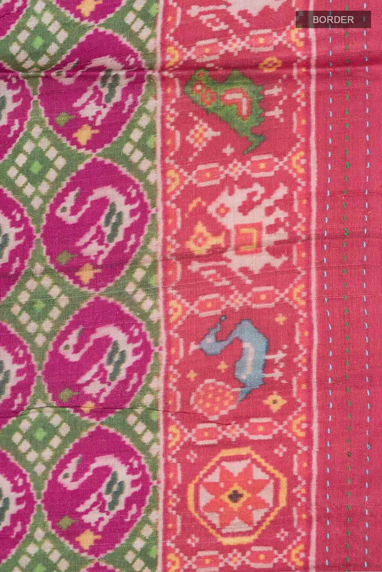 Multi Tussar Silk Saree - Image 4