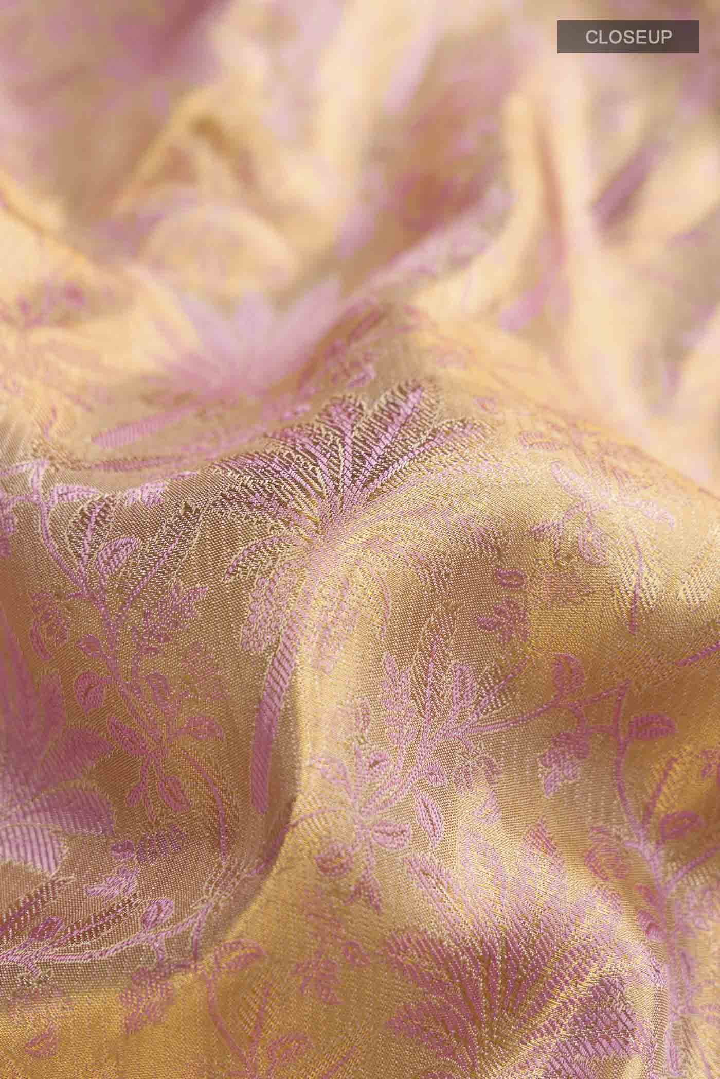 Multicolor Kanchipuram Tissue Silk Saree - Image 2